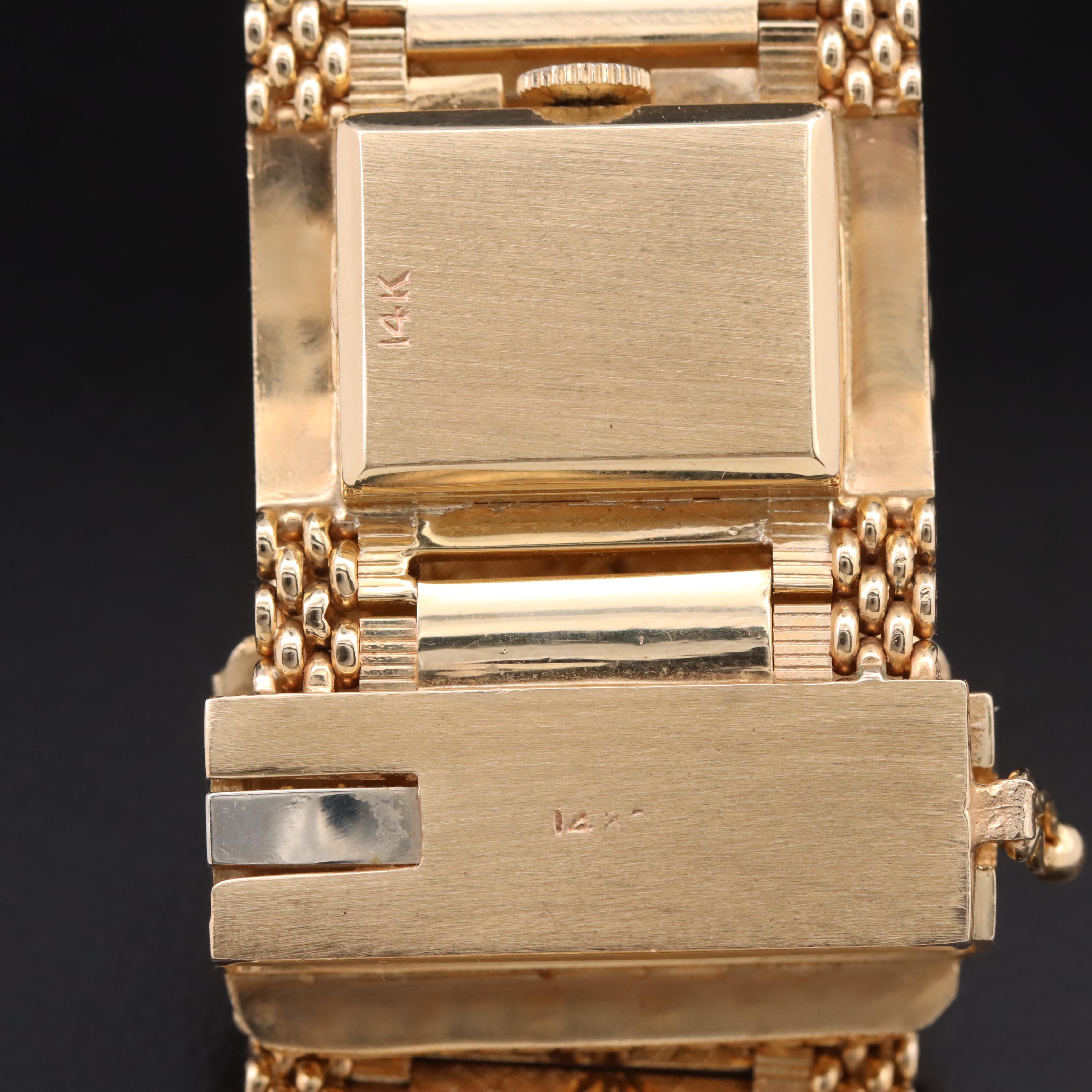 Vintage 14K Pearl and Sapphire Jarretière Bracelet and Geneve Watch