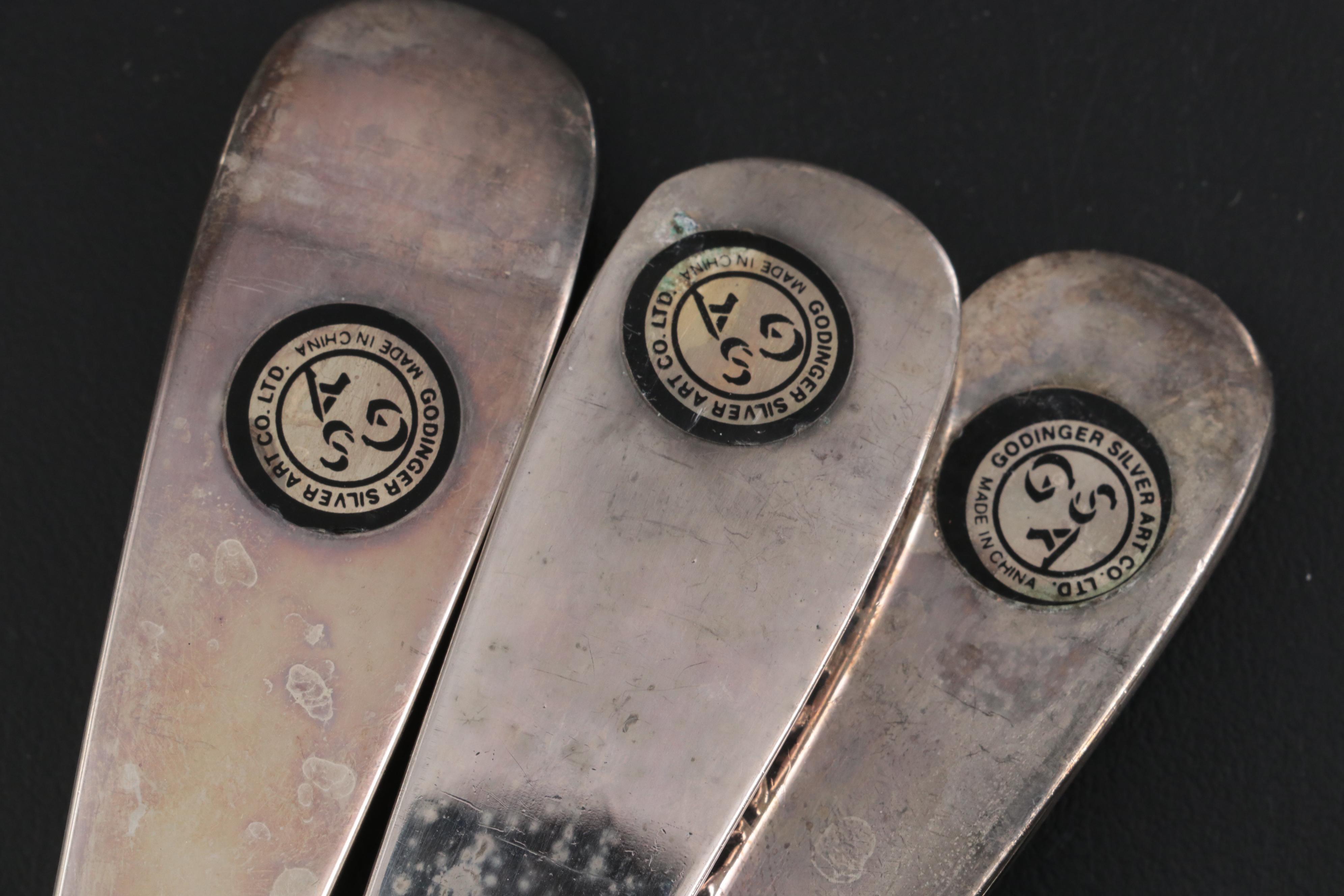 Godinger Silver Plate "Old Bouquet" Flatware and Serving Utensils