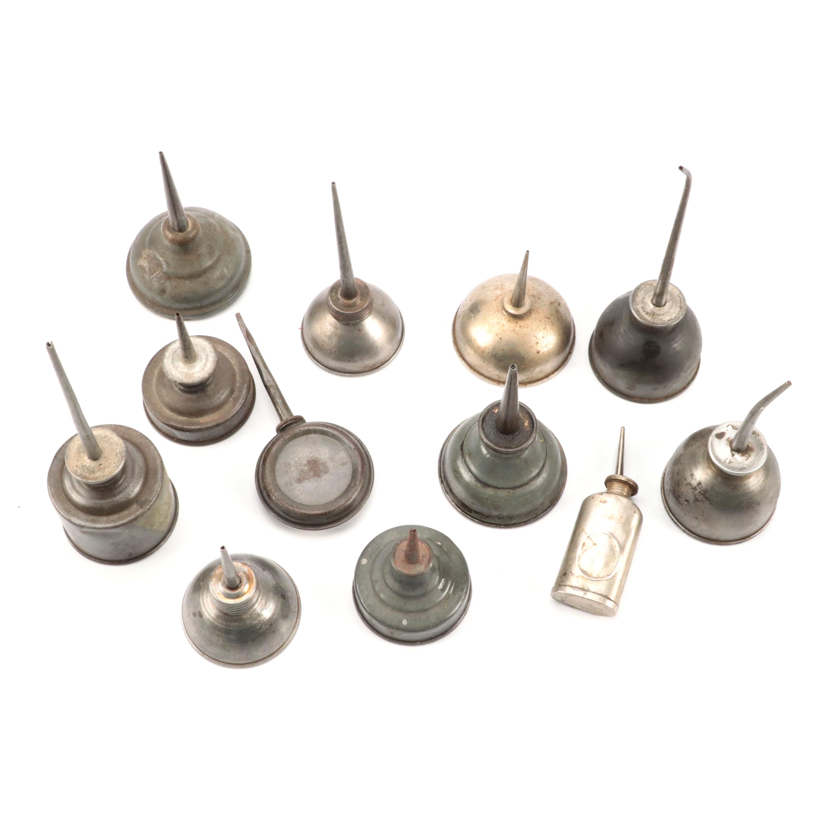Metal Oil Cans, Early to Mid-20th Century