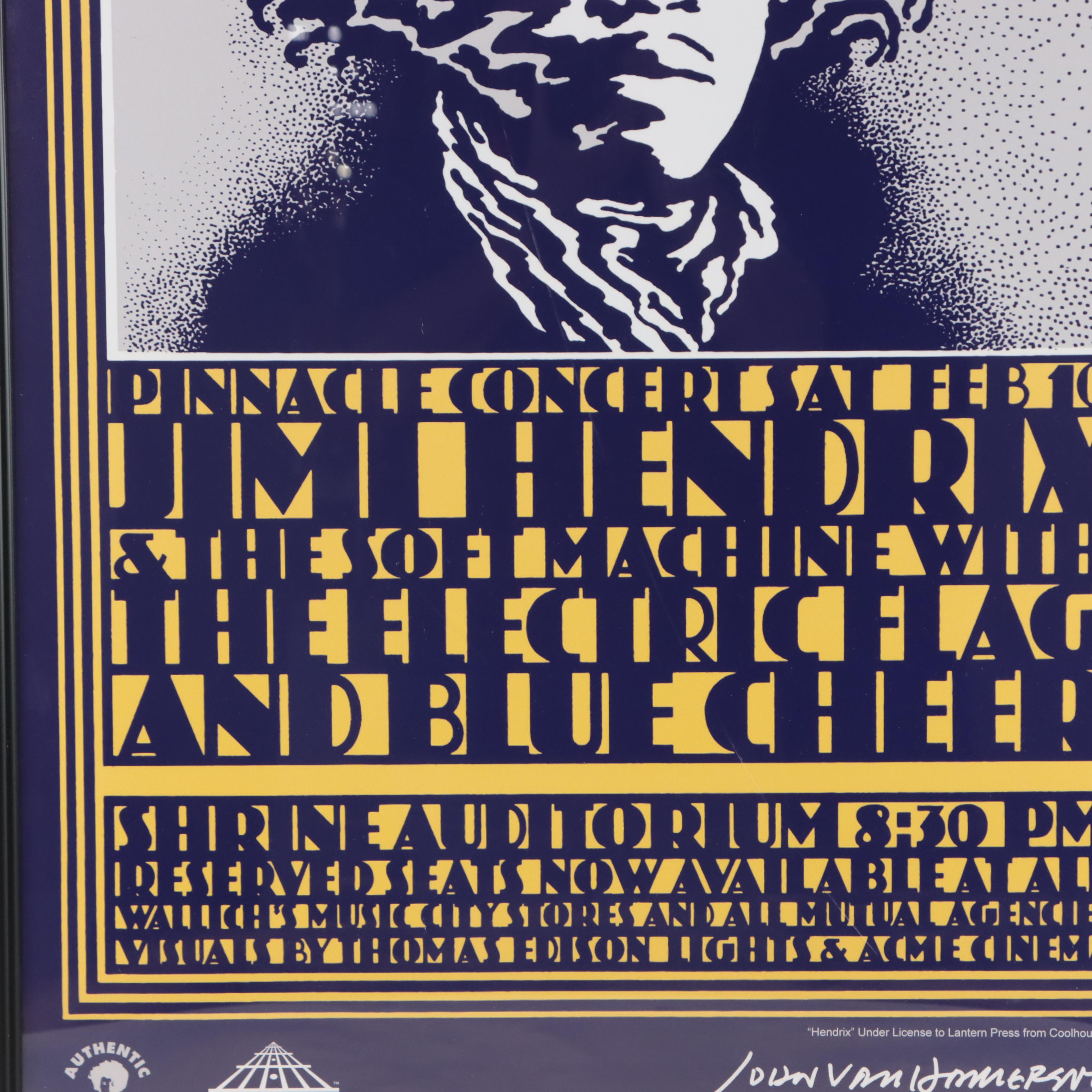 Jimi Hendrix Offset Lithograph Concert Poster