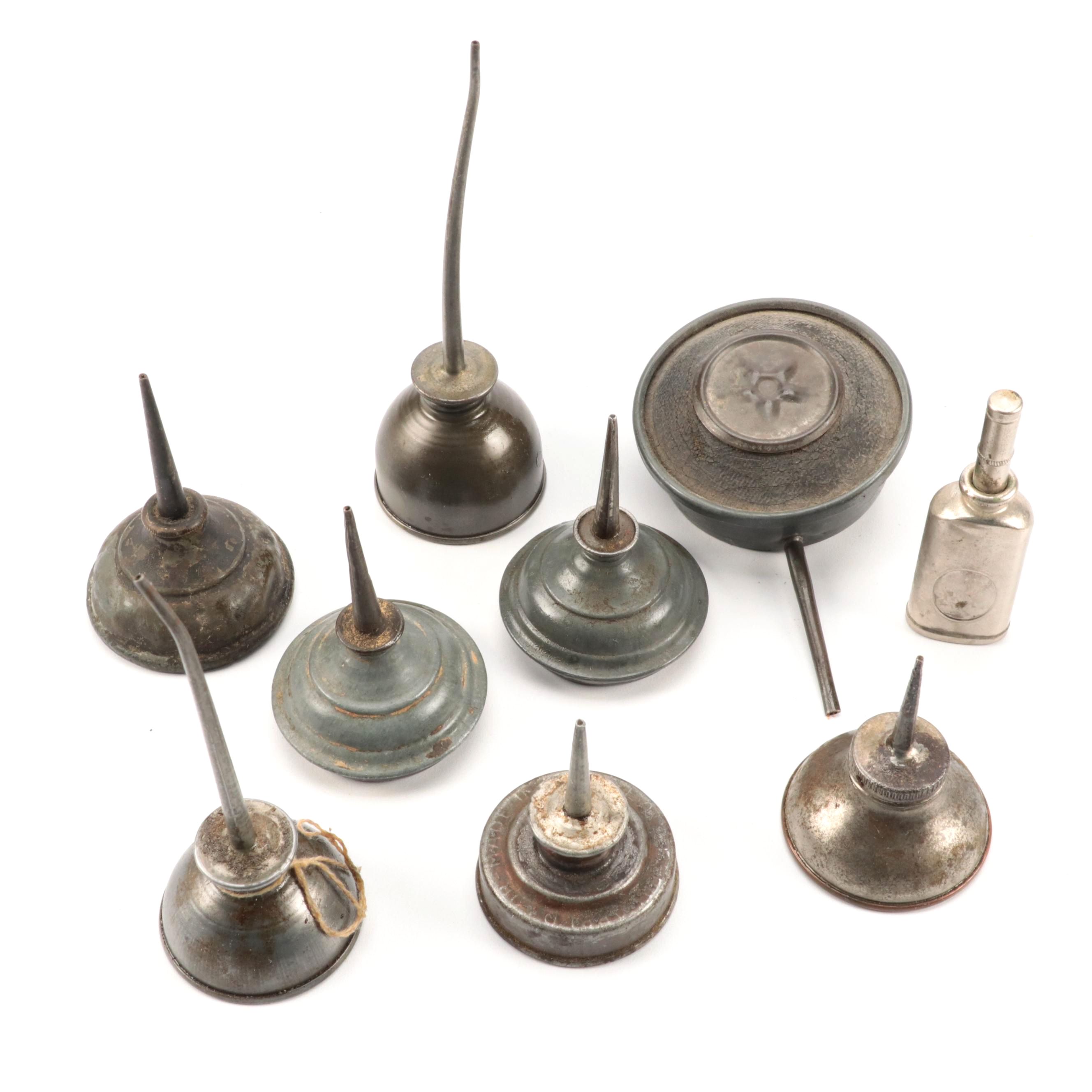 Metal Oil Cans, Early to Mid-20th Century