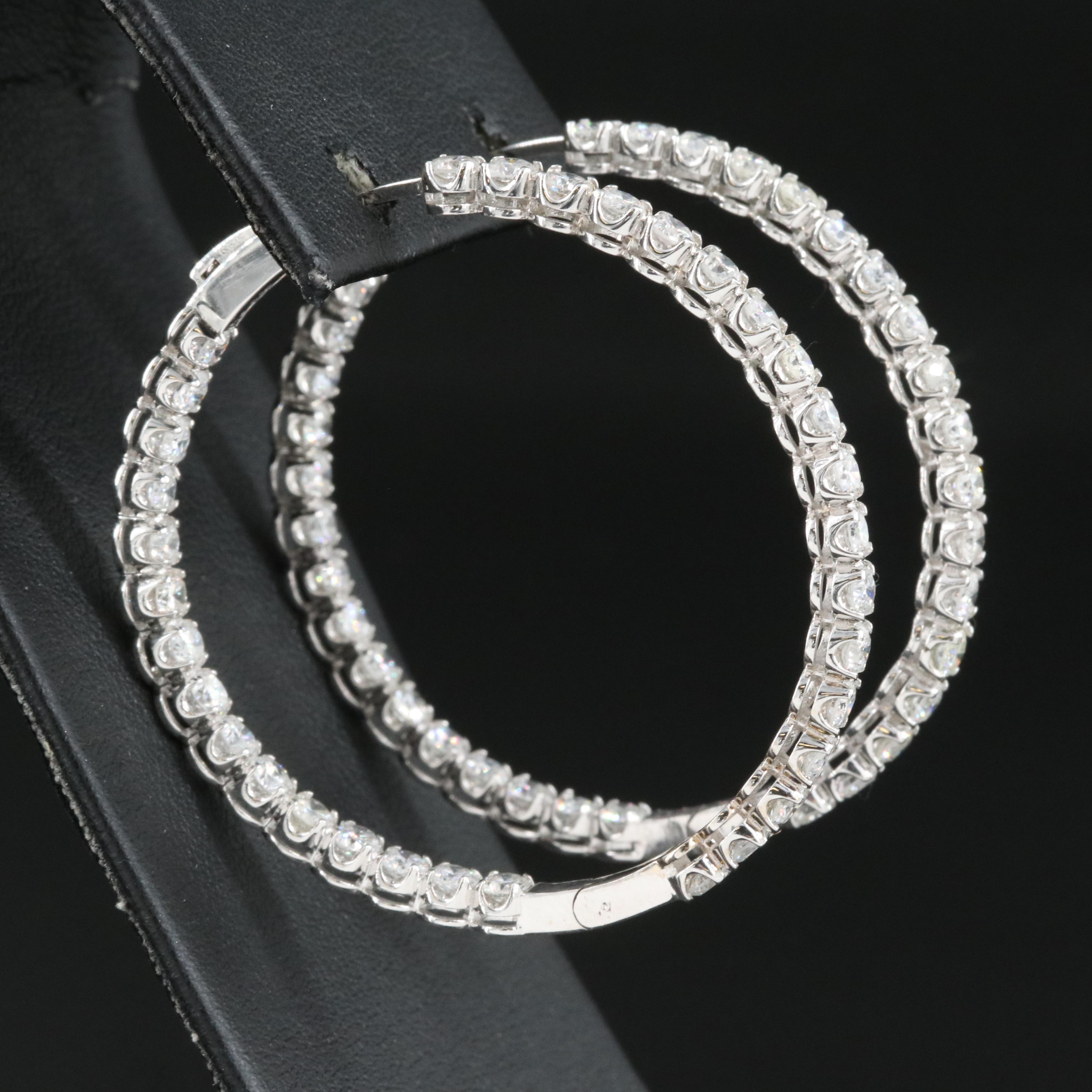 14K 5.02 CTW Diamond Inside-Out Large Hoop Earrings