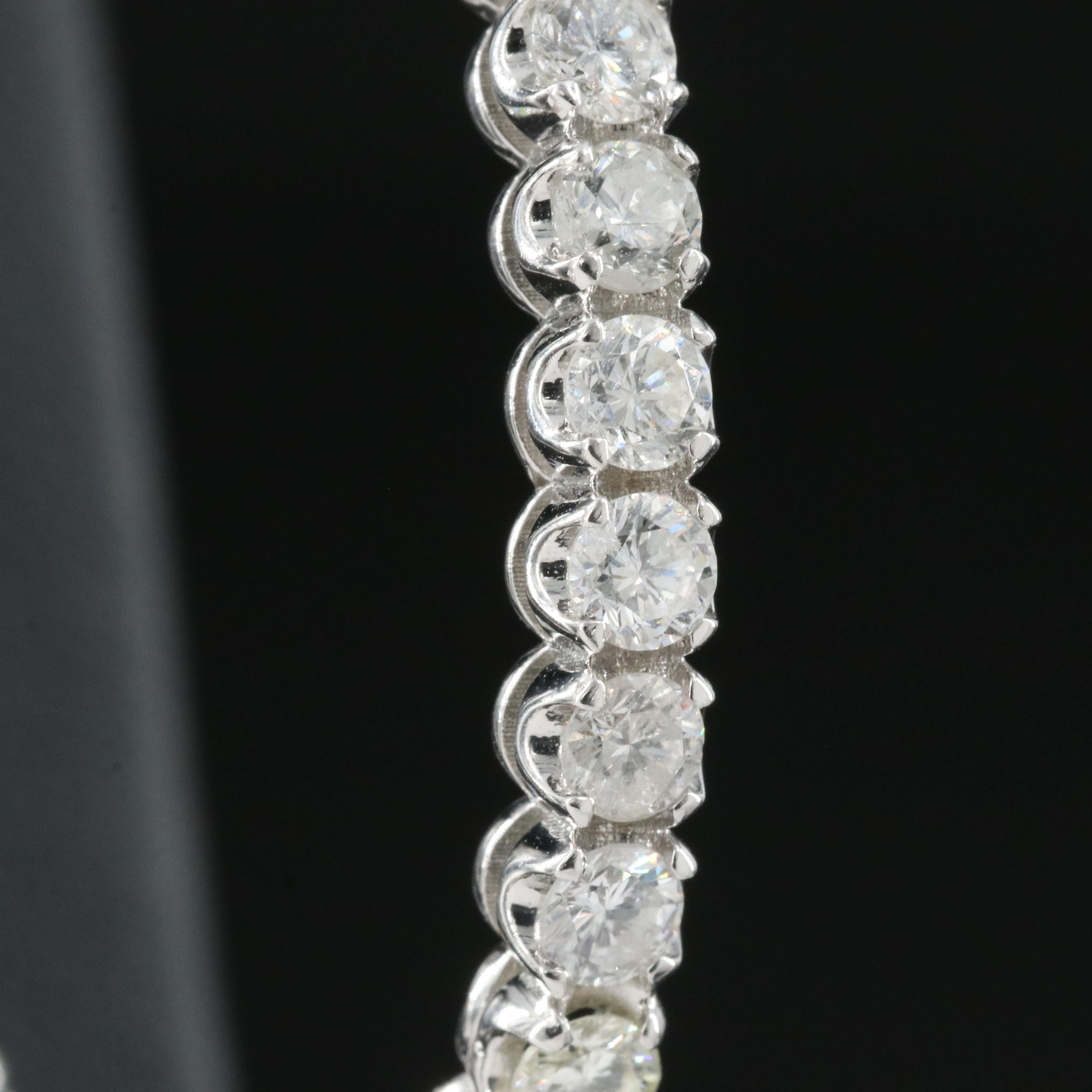 14K 5.02 CTW Diamond Inside-Out Large Hoop Earrings