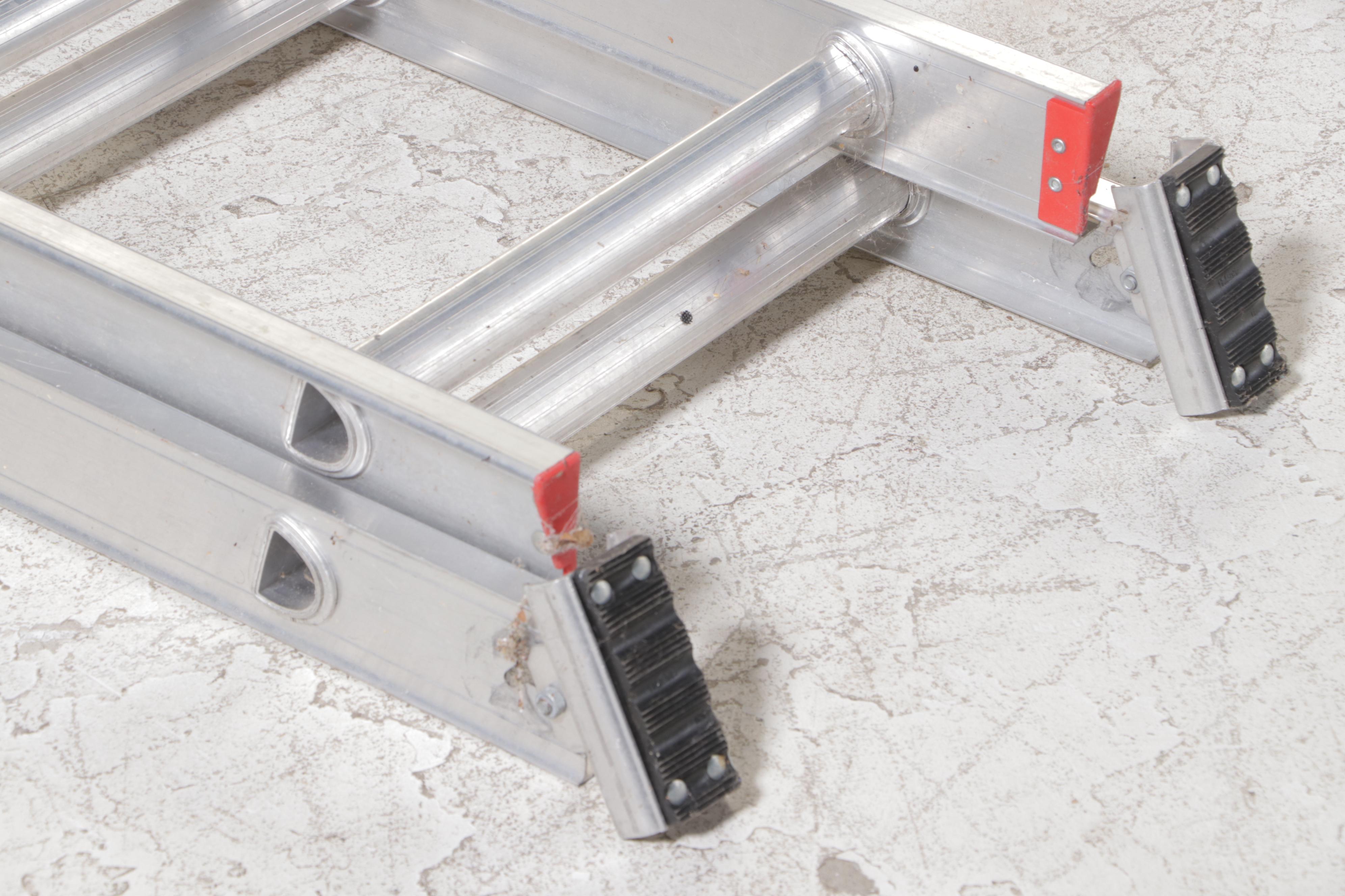 Werner 16' Aluminum Extension Ladder With Other Step Ladders