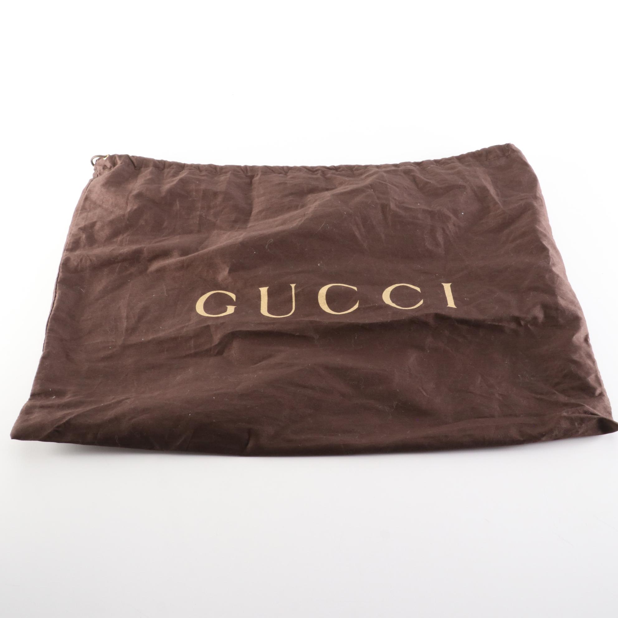 Gucci Medium Swing Shoulder Tote in Grainy Calfskin Leather