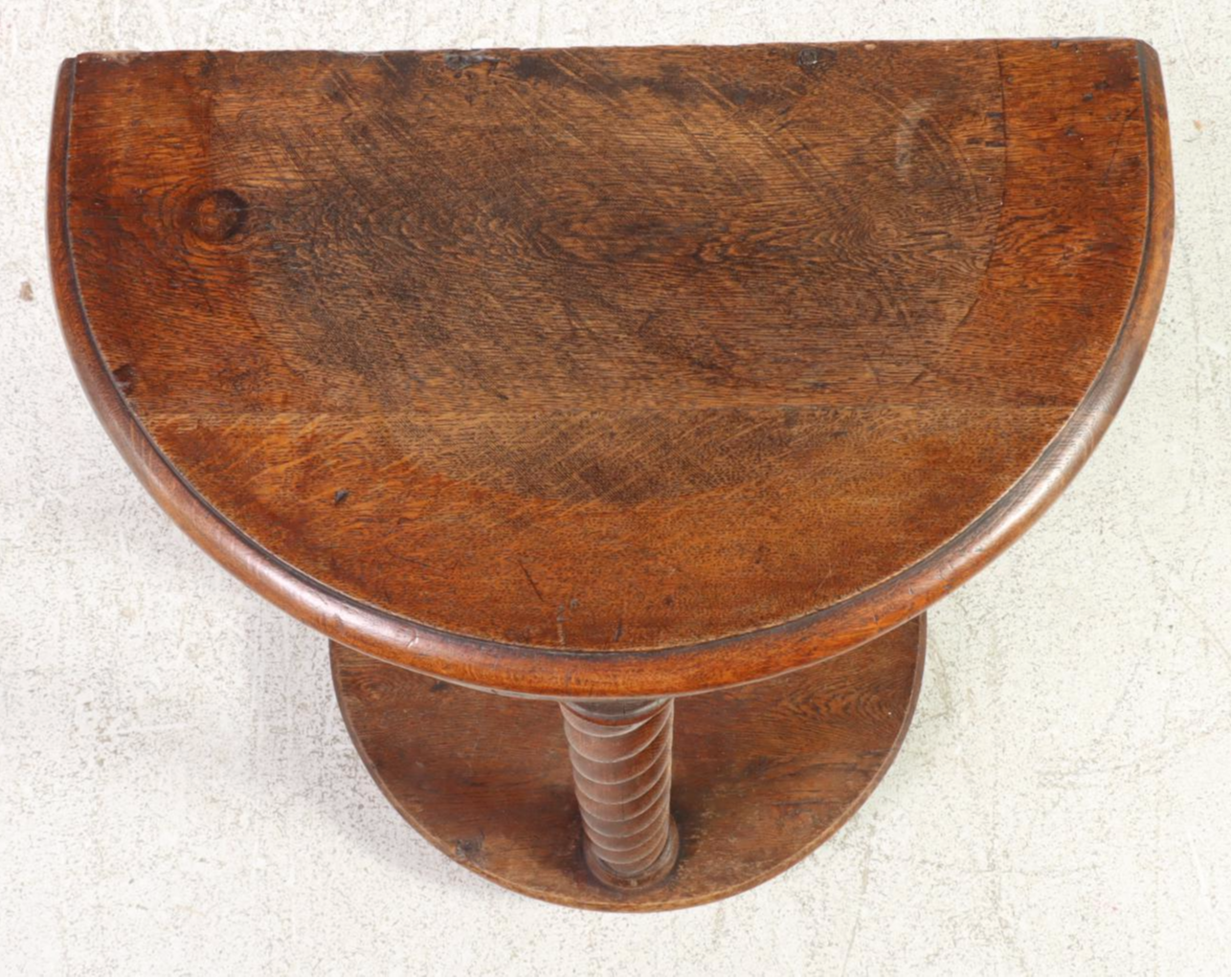 Tudor Style Oak D-Shape Hall Table
