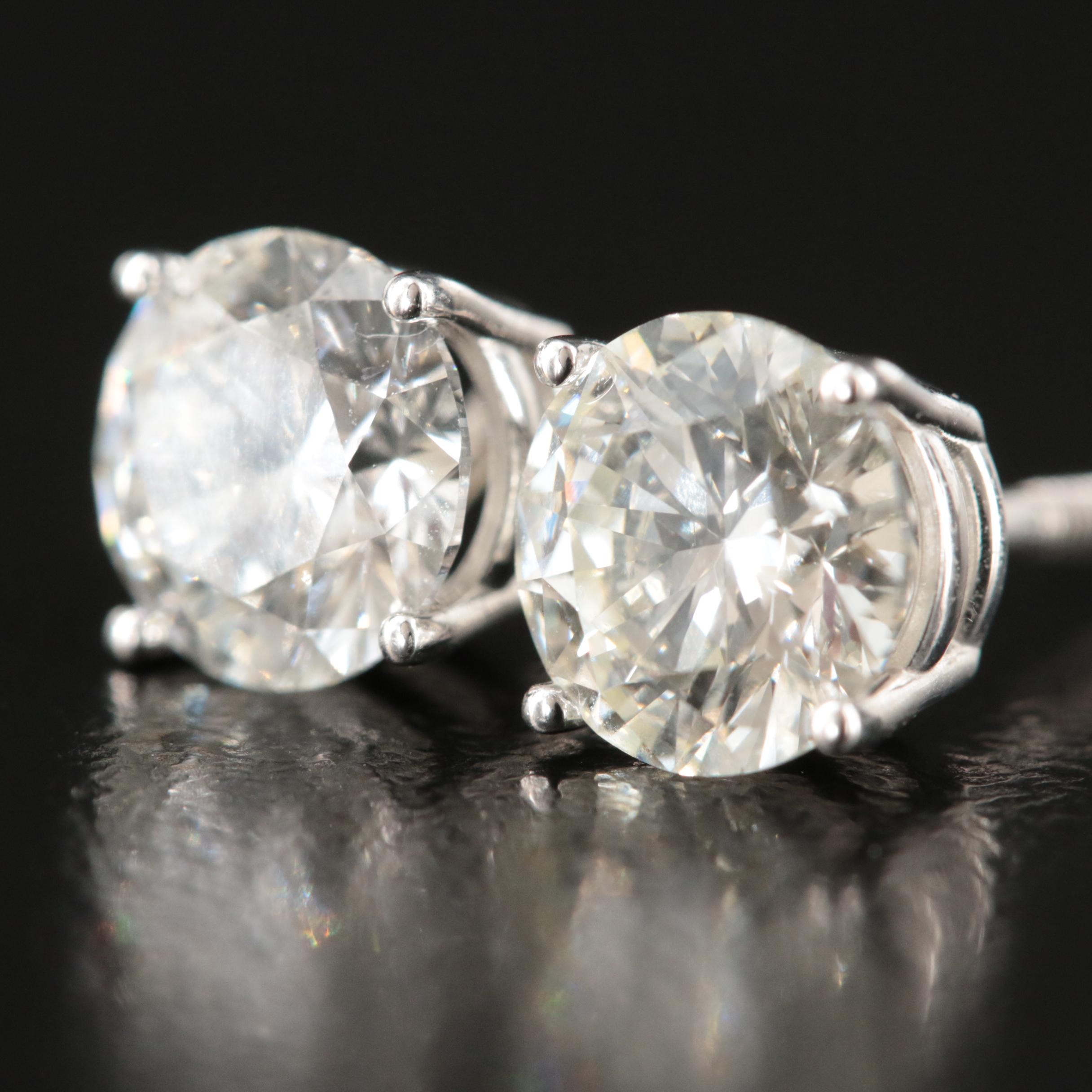 14K 2.16 CTW Lab Grown Diamond Stud Earrings