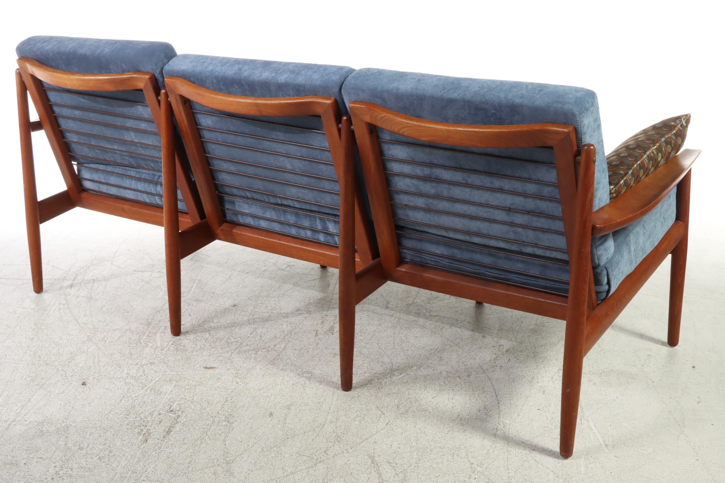 Arne Vodder Danish Modern Three-Seat Teak Sofa
