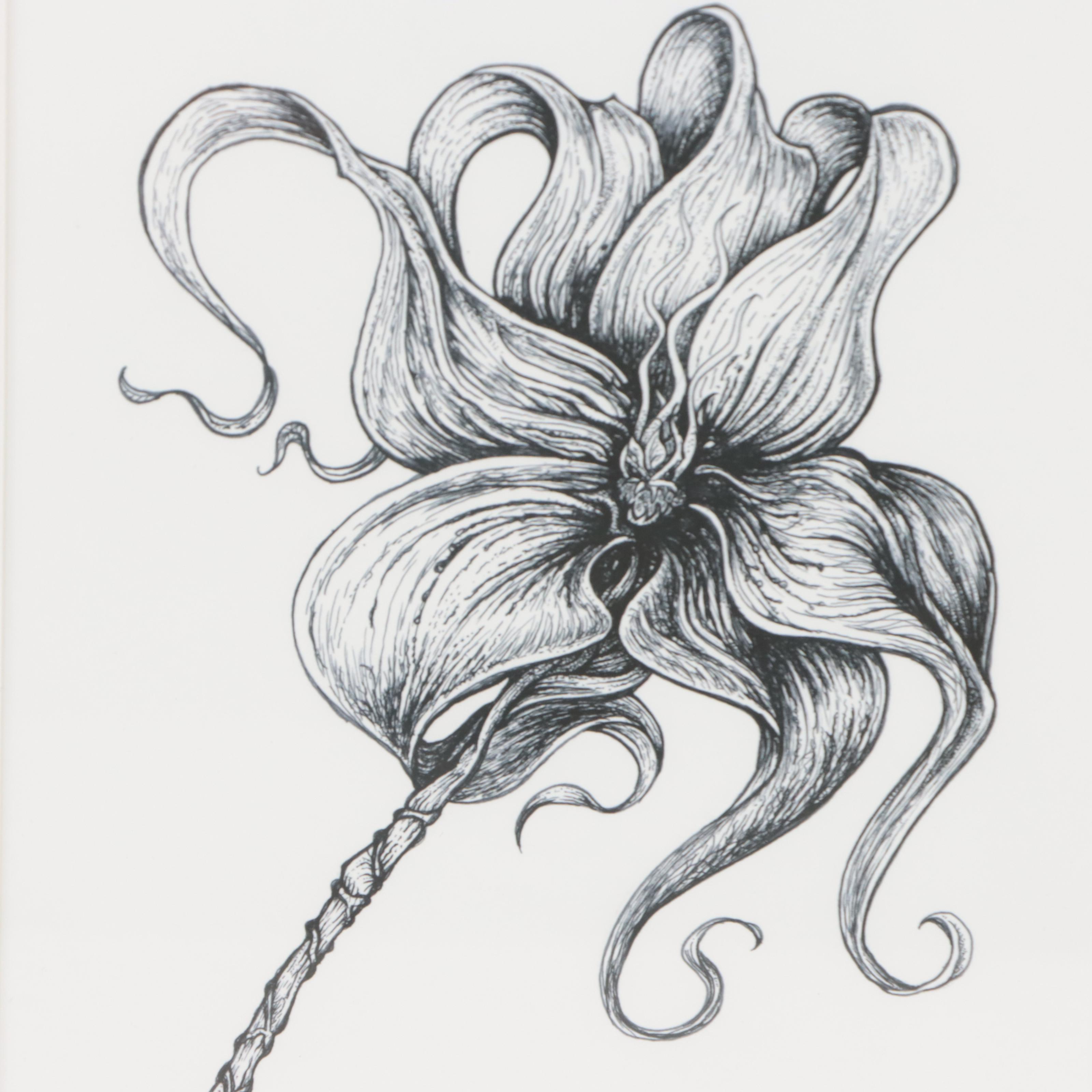 Chris Huber Giclée "Angry Lily," 2023