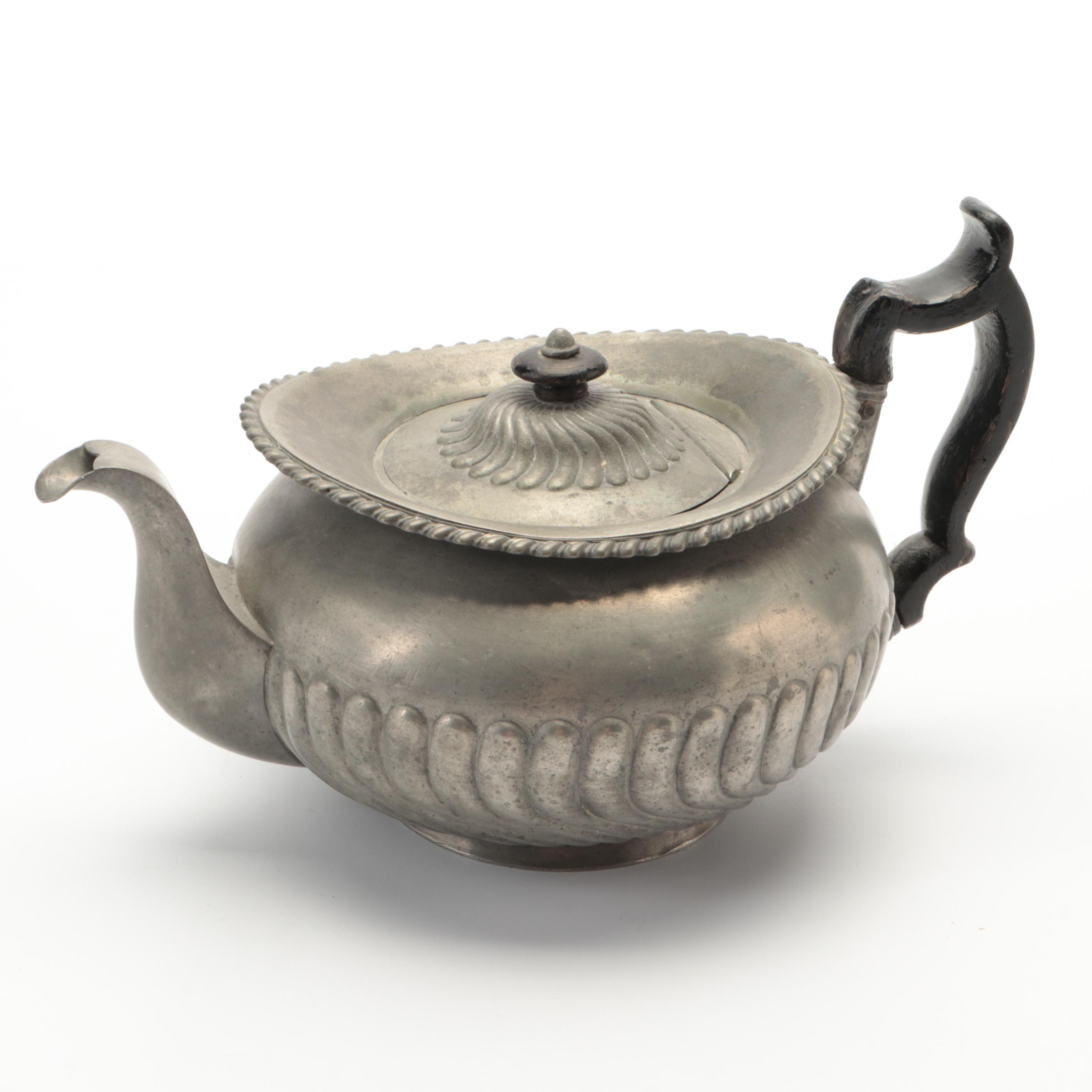 James Dixon & Son Pewter Teapot with More Pewter Serveware