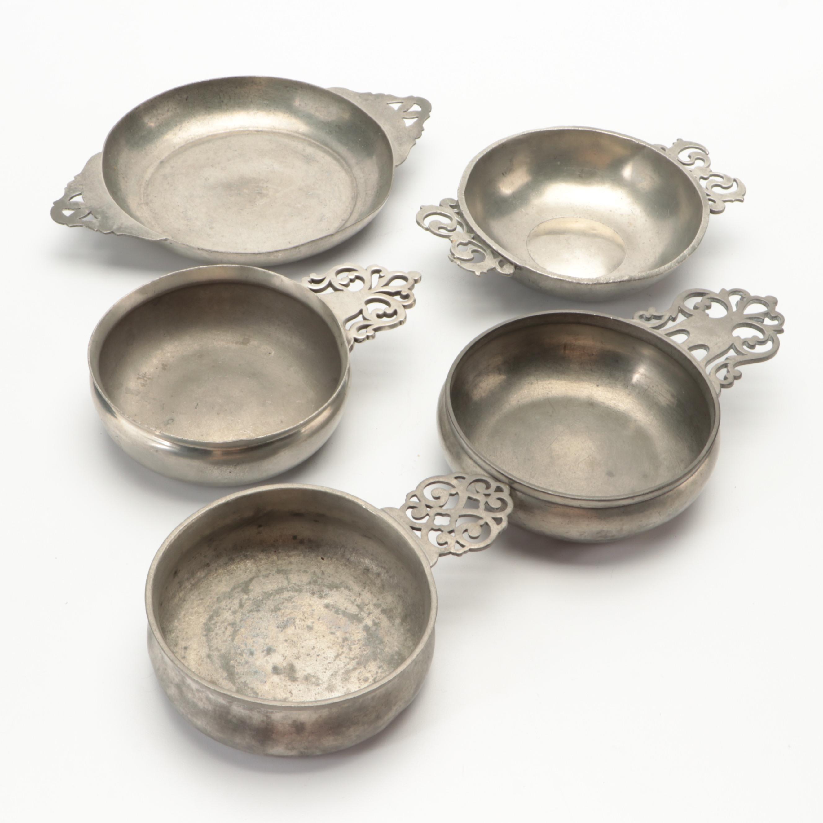 James Dixon & Son Pewter Teapot with More Pewter Serveware