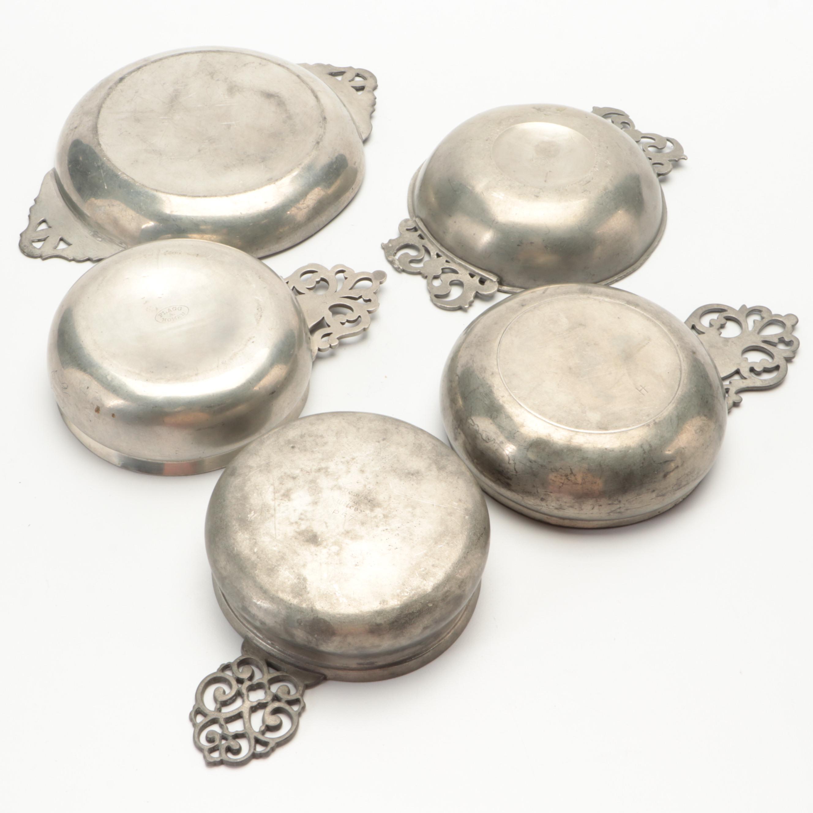 James Dixon & Son Pewter Teapot with More Pewter Serveware