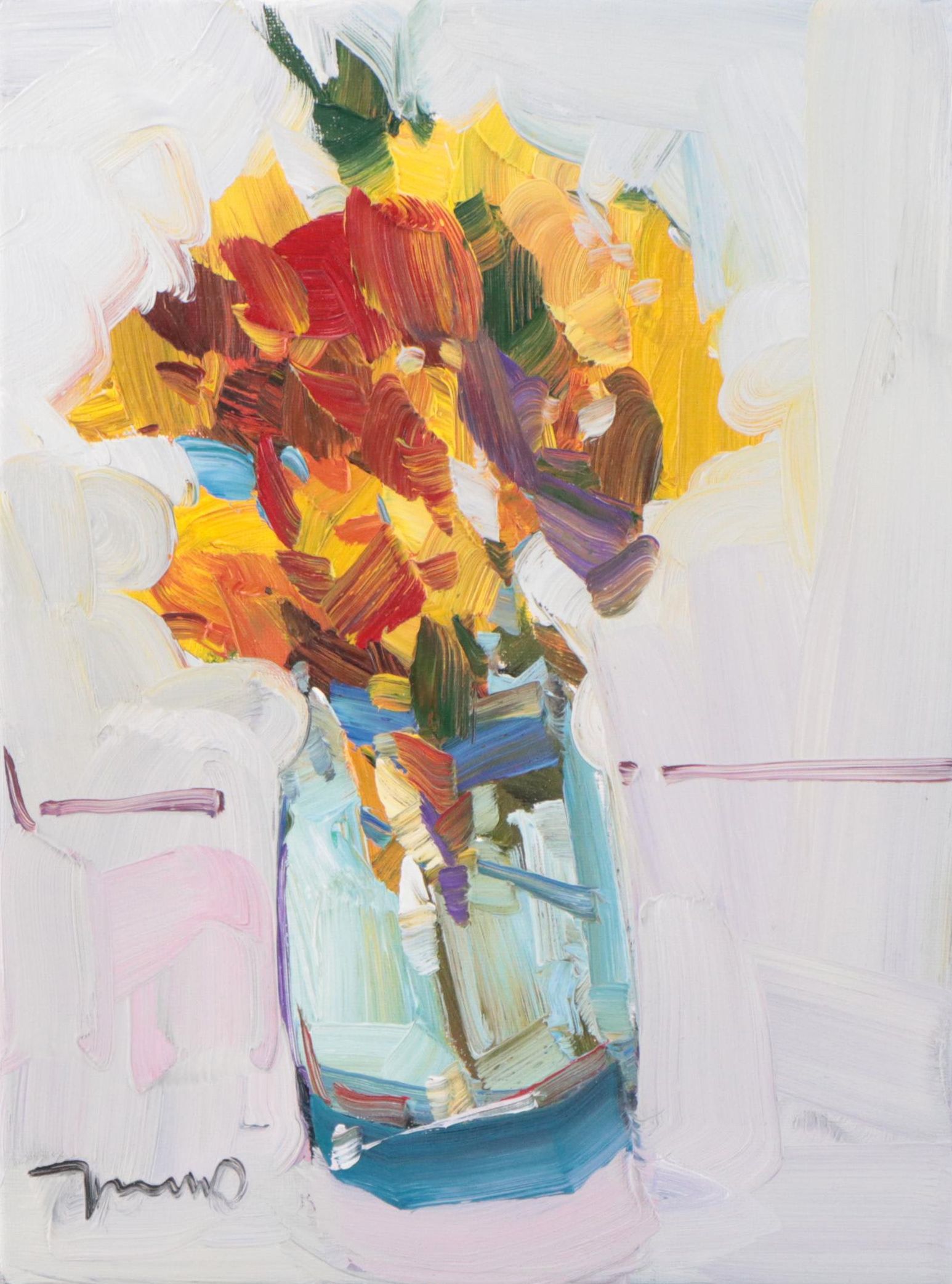 Jose Trujillo Oil Painting "The Glass Vase," 2023