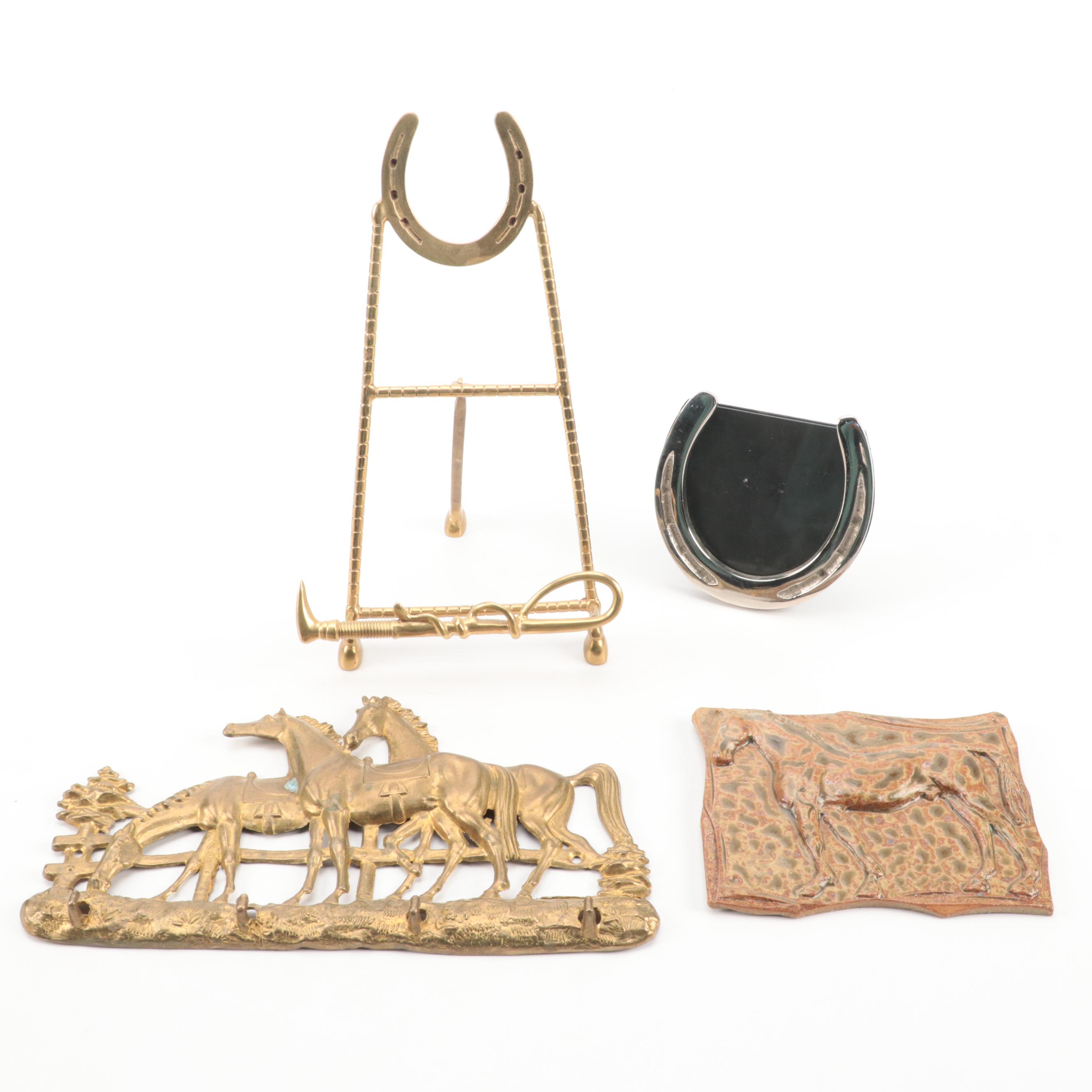 Louisville Stoneware Horse Figure with Equine Themed Decor and More