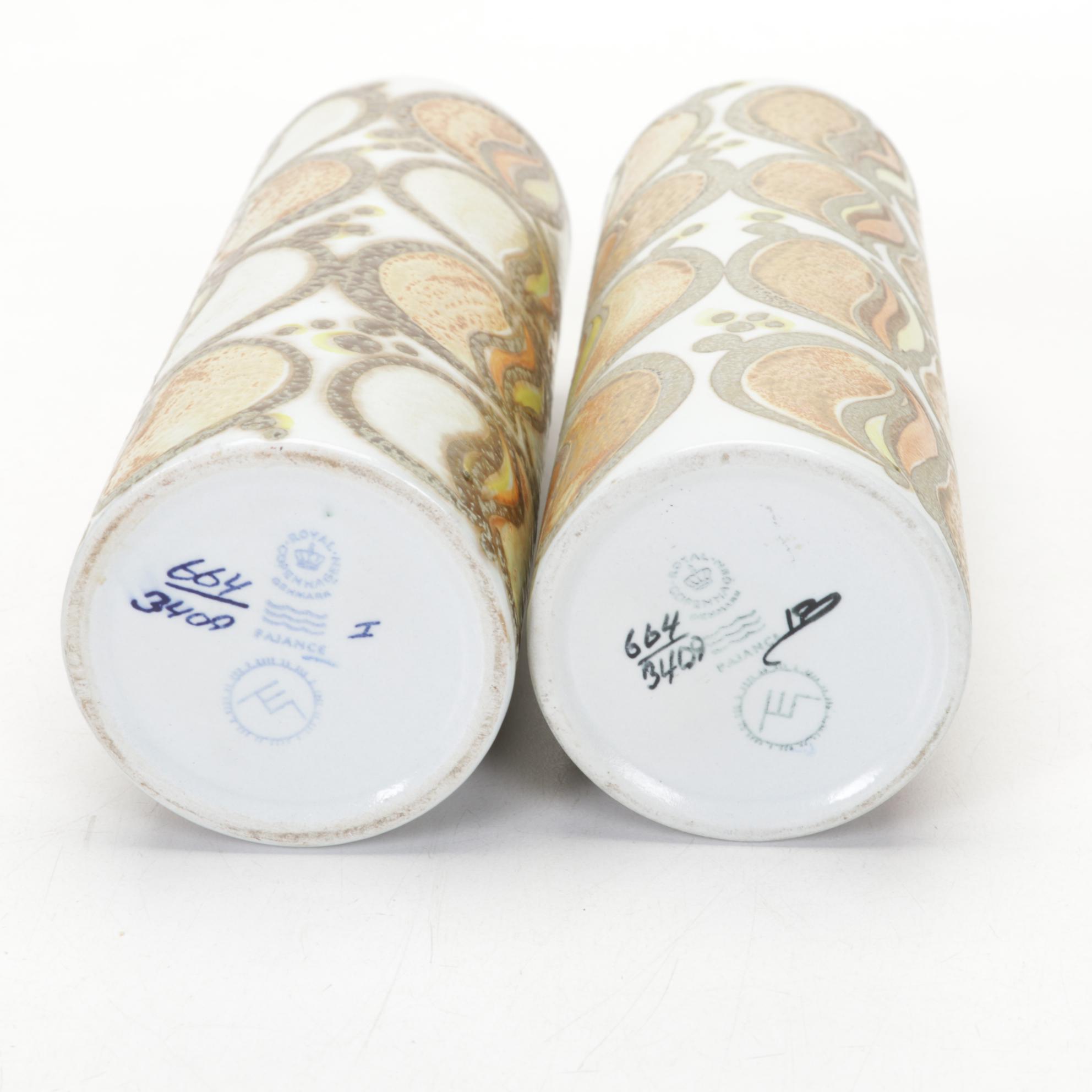 Royal Copenhagen Vases Designed by Marjorie Fishing and Ellen Malmer