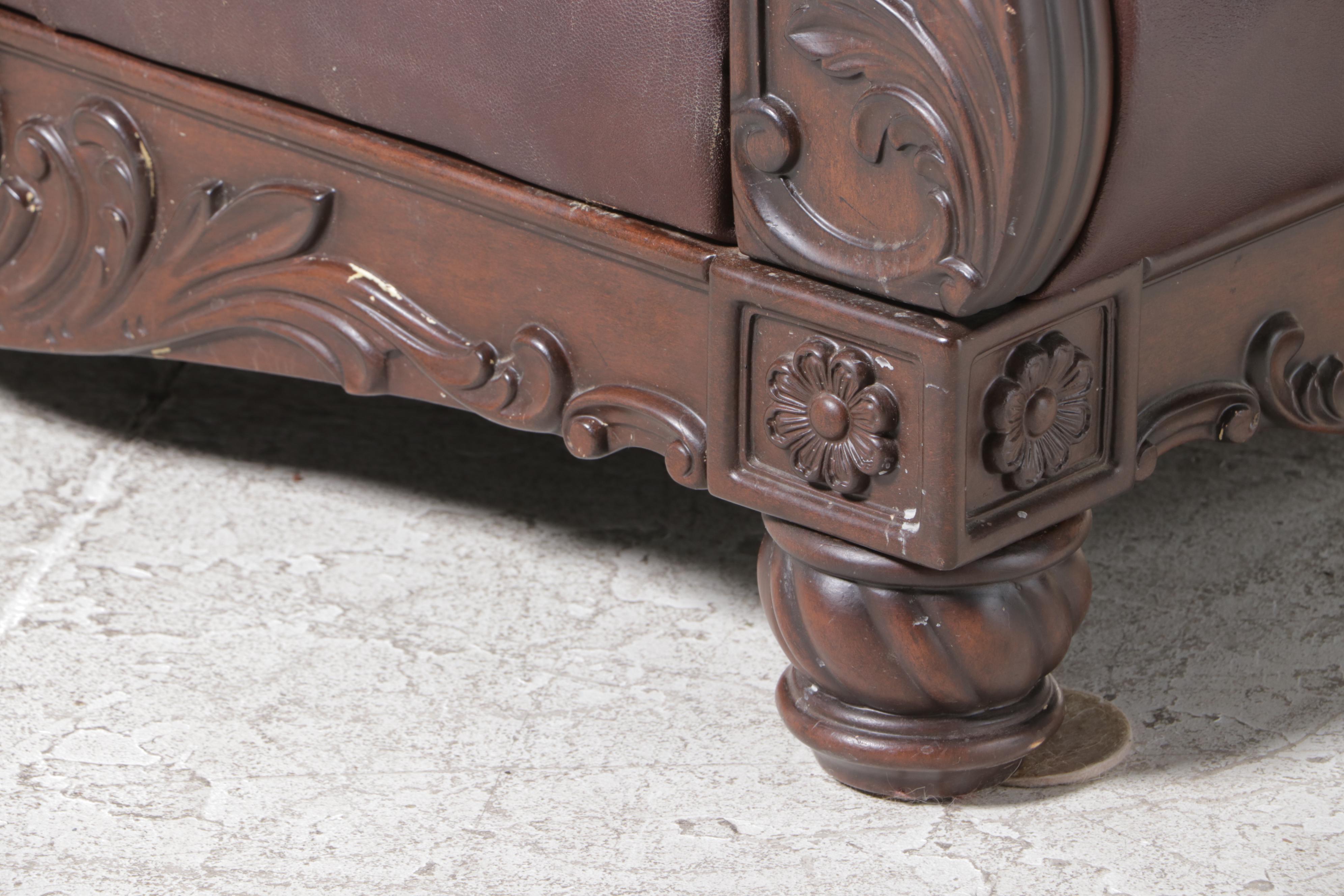 Ashley Furniture Leather-Upholstered Loveseat Sofa