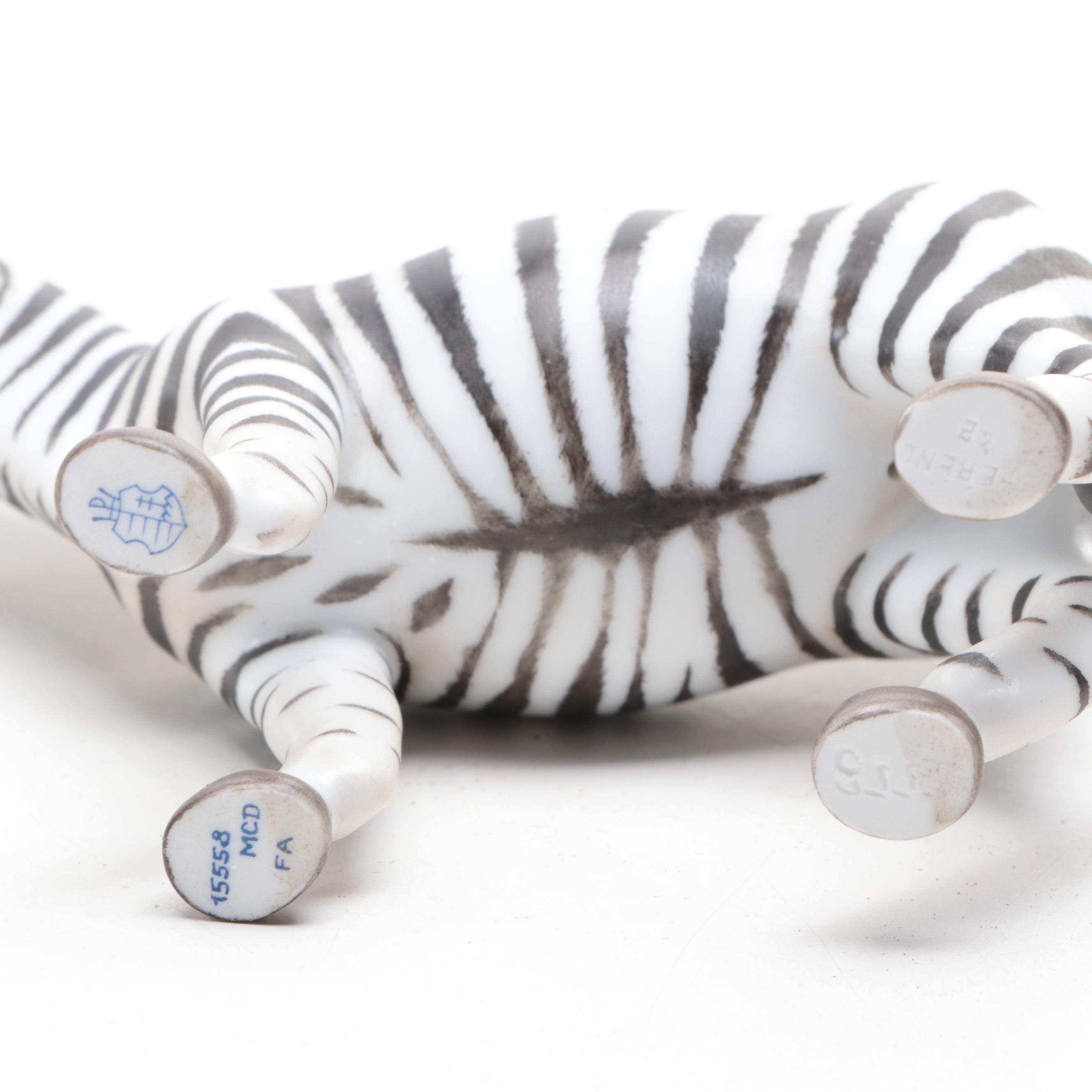 Herend Natural "Zebra" Porcelain Figurine