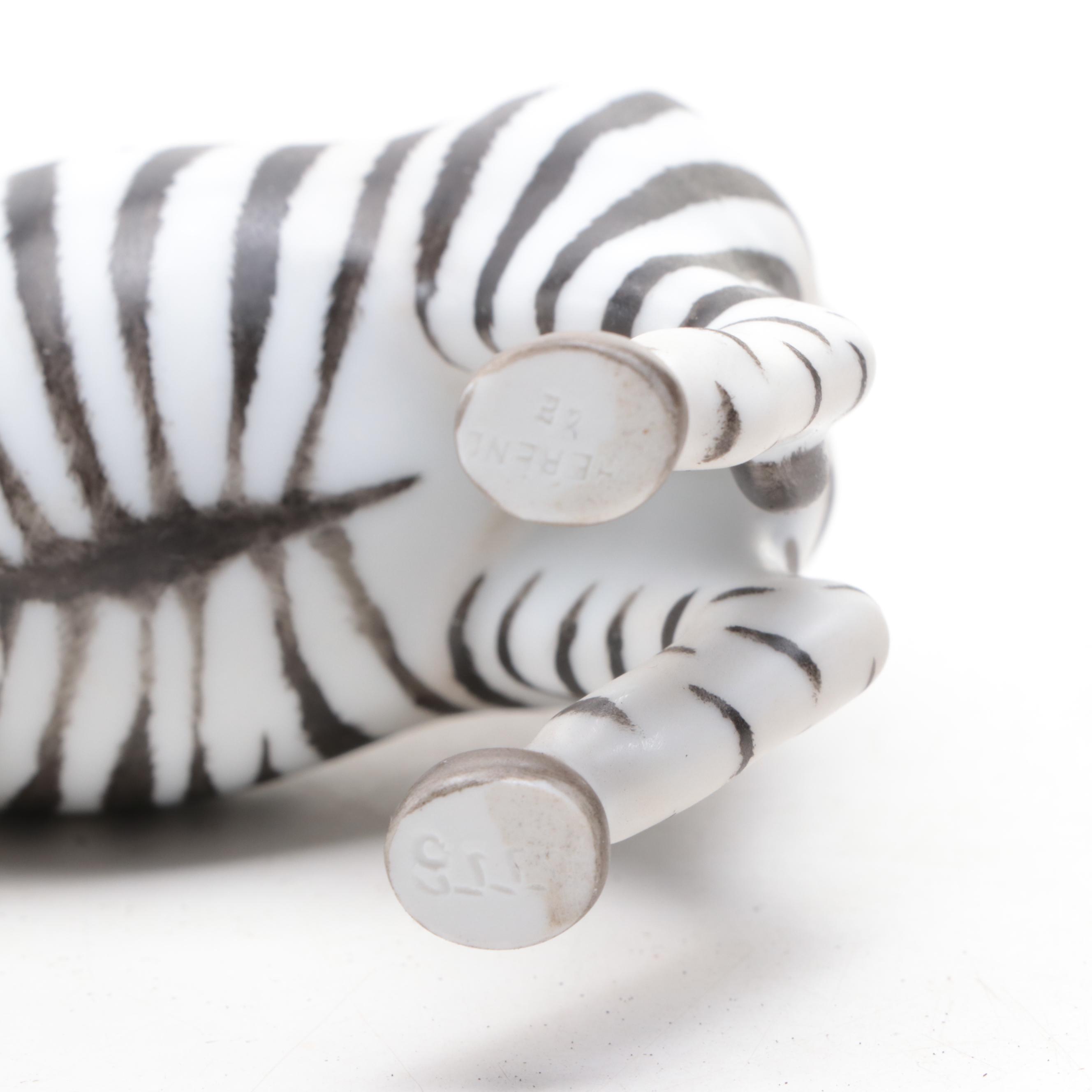 Herend Natural "Zebra" Porcelain Figurine