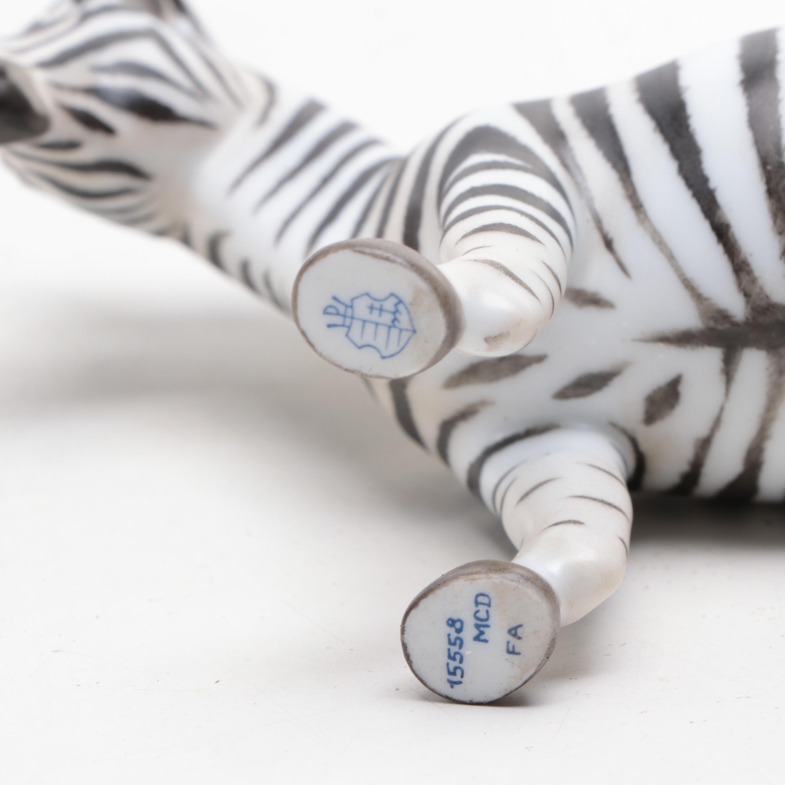 Herend Natural "Zebra" Porcelain Figurine