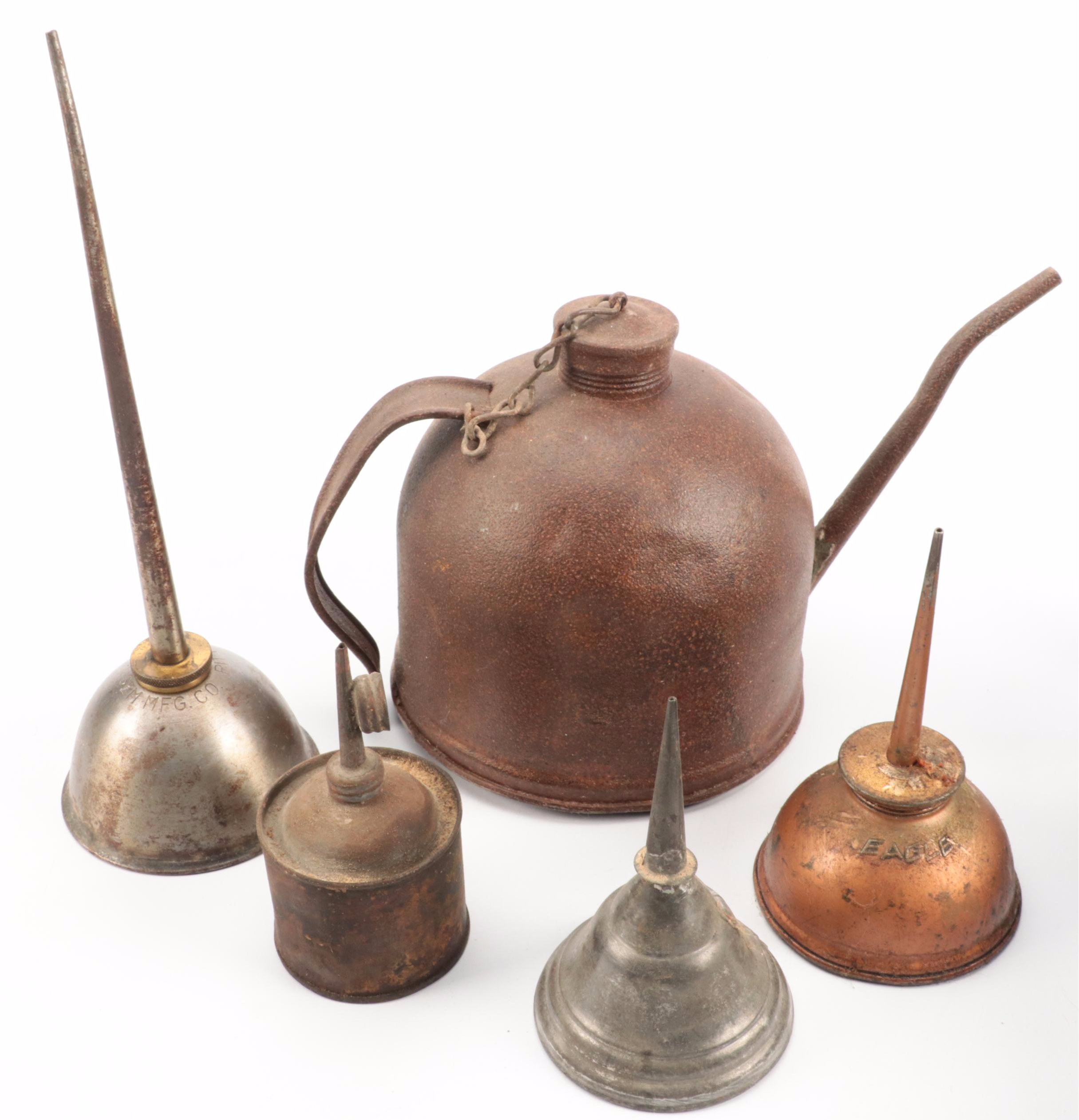Maple City, Morrow Lubricator, Singer, Eagle and Other Oil Cans