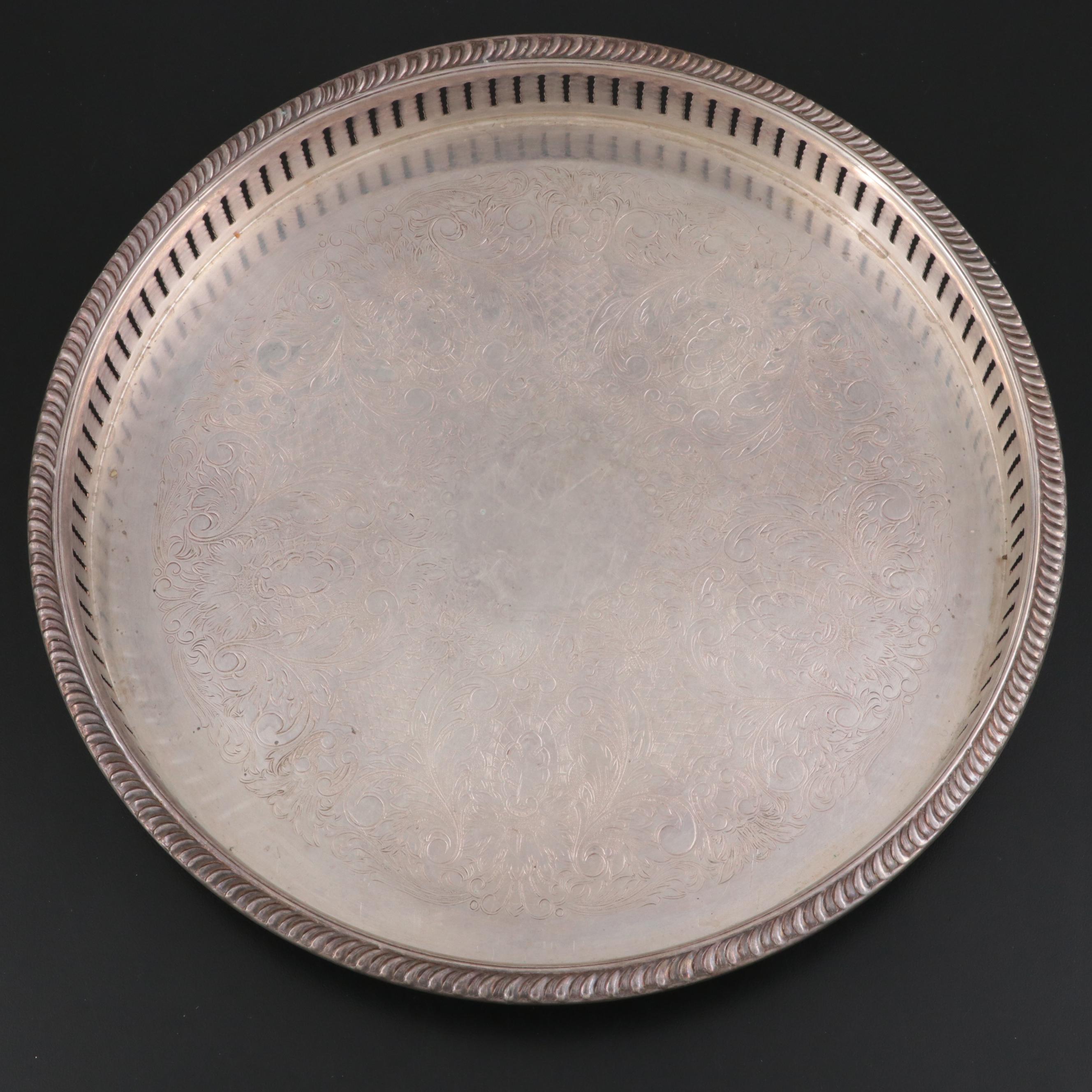 Reed & Barton "Salem" and Other Silver Plate Trays, Mid to Late 20th C.