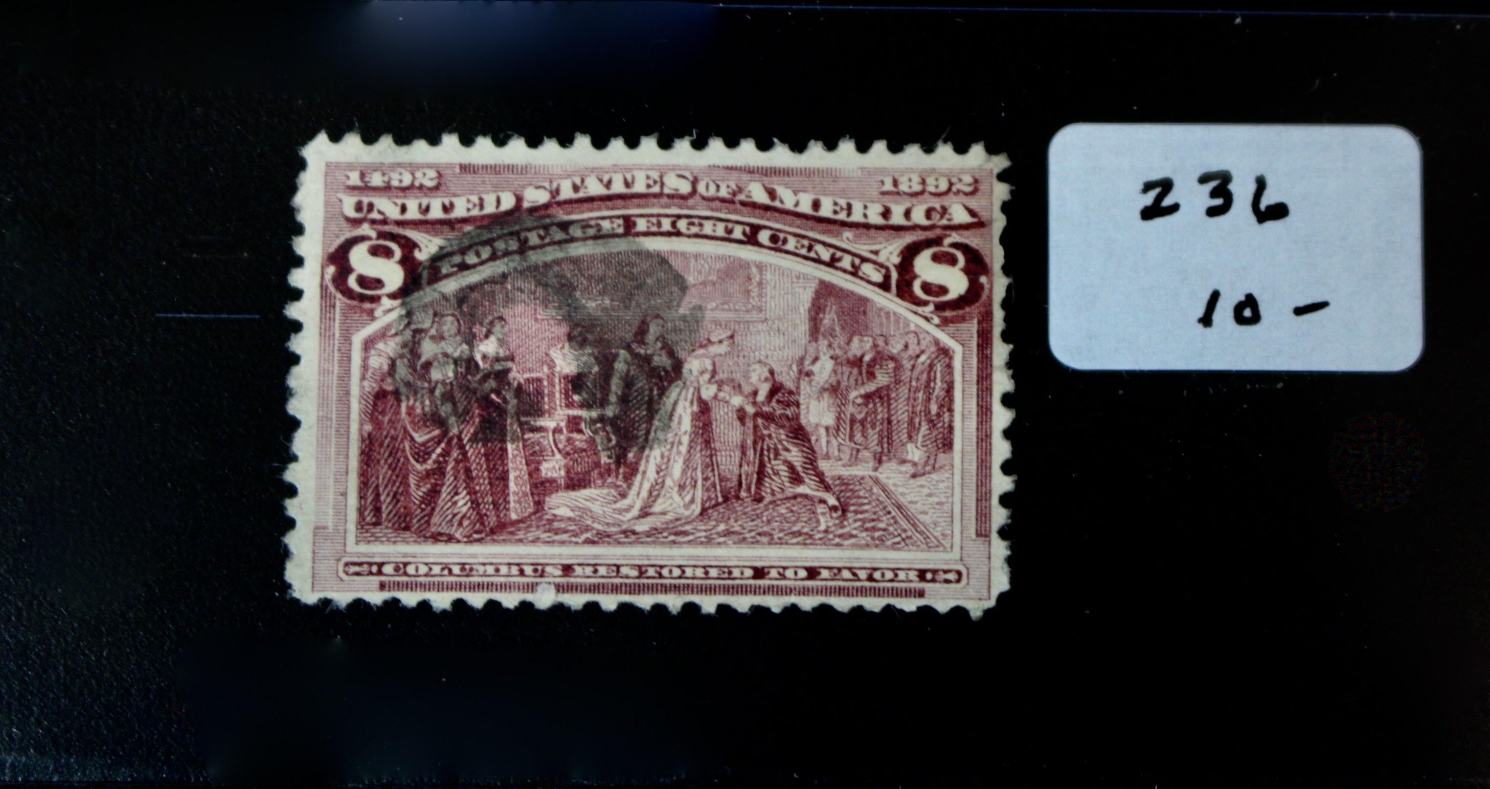 Nine Different Used 1893 Columbian Exposition Postage Stamps