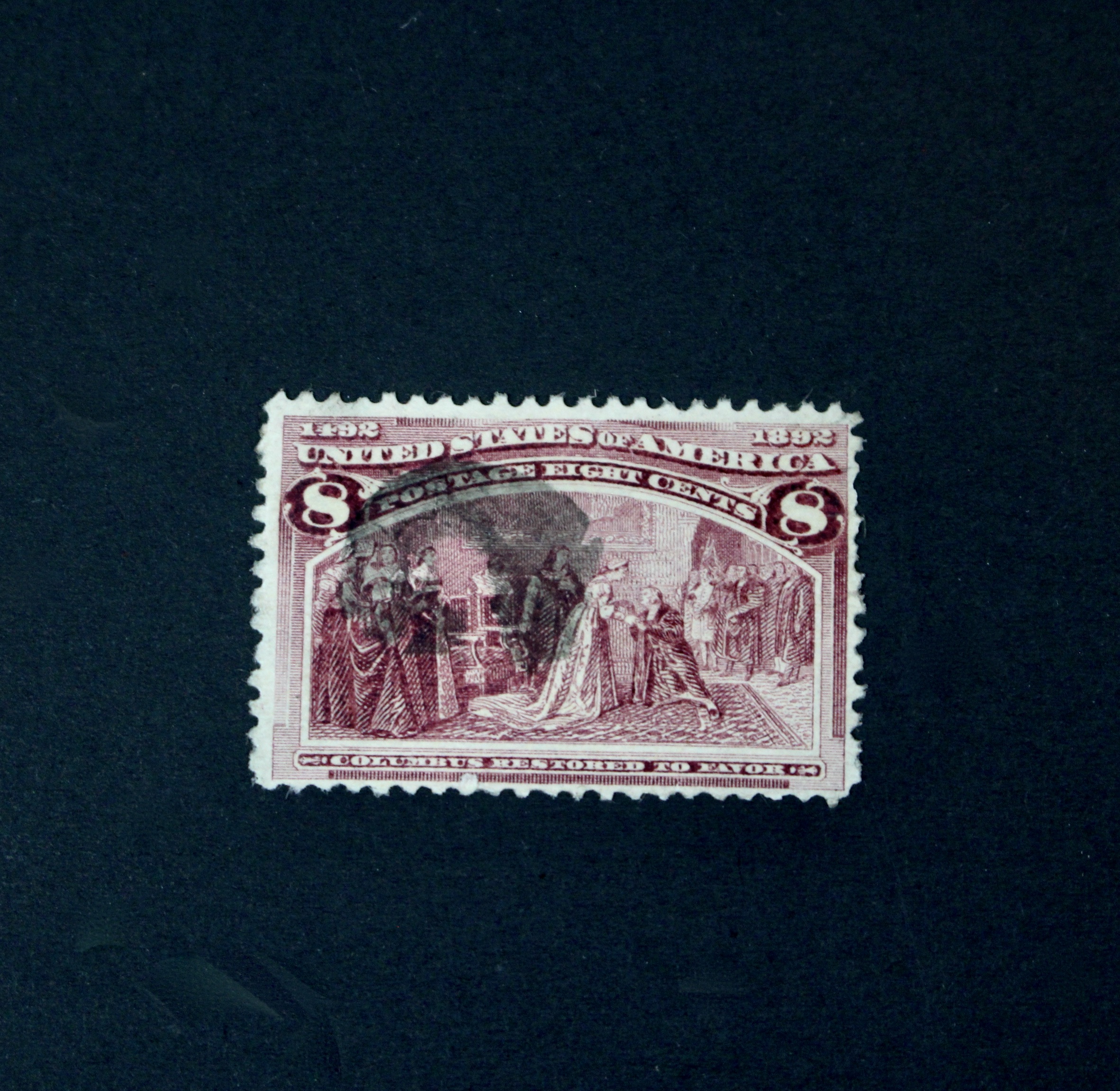 Nine Different Used 1893 Columbian Exposition Postage Stamps