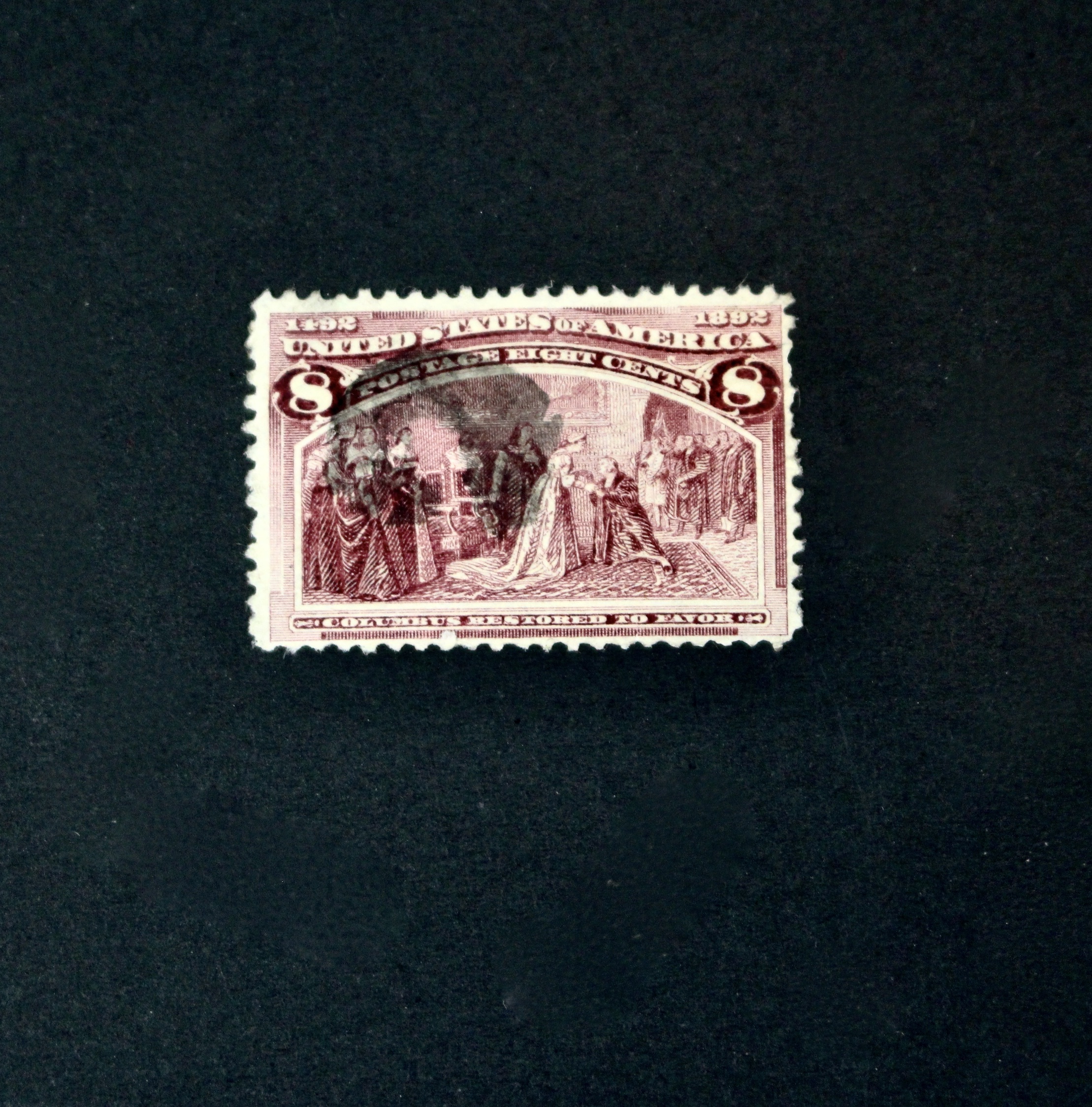 Nine Different Used 1893 Columbian Exposition Postage Stamps