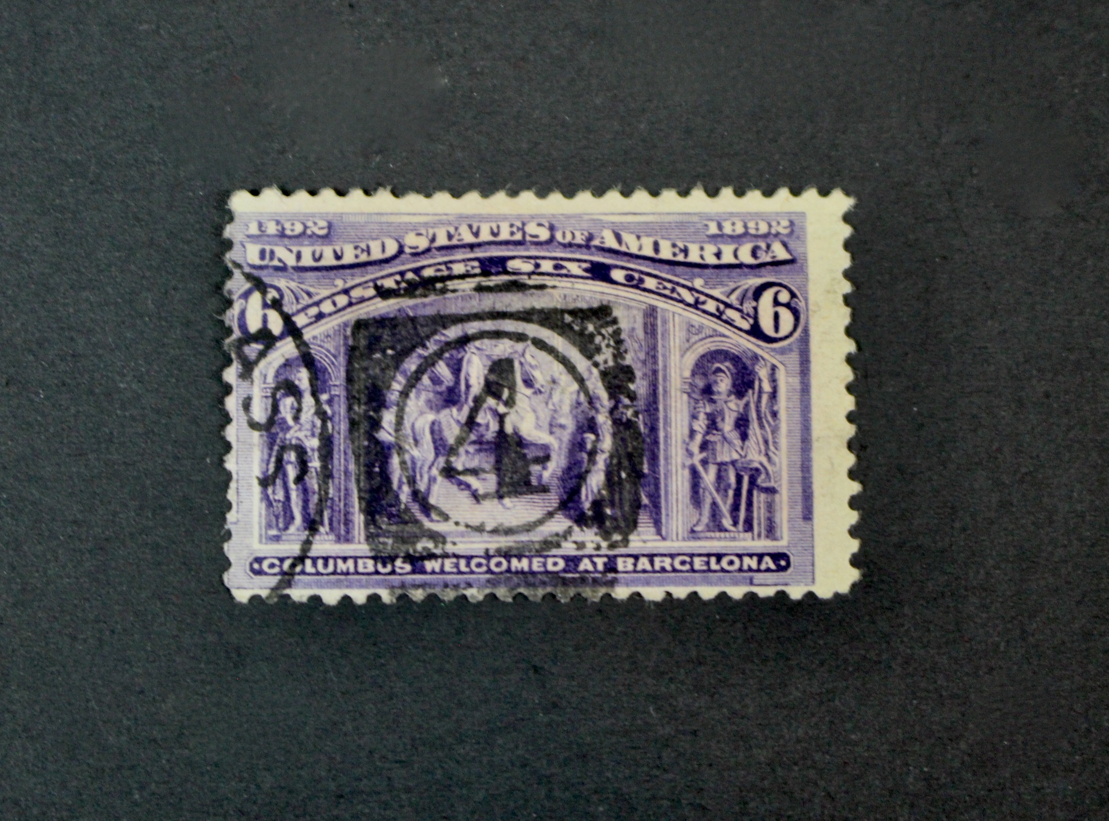 Nine Different Used 1893 Columbian Exposition Postage Stamps