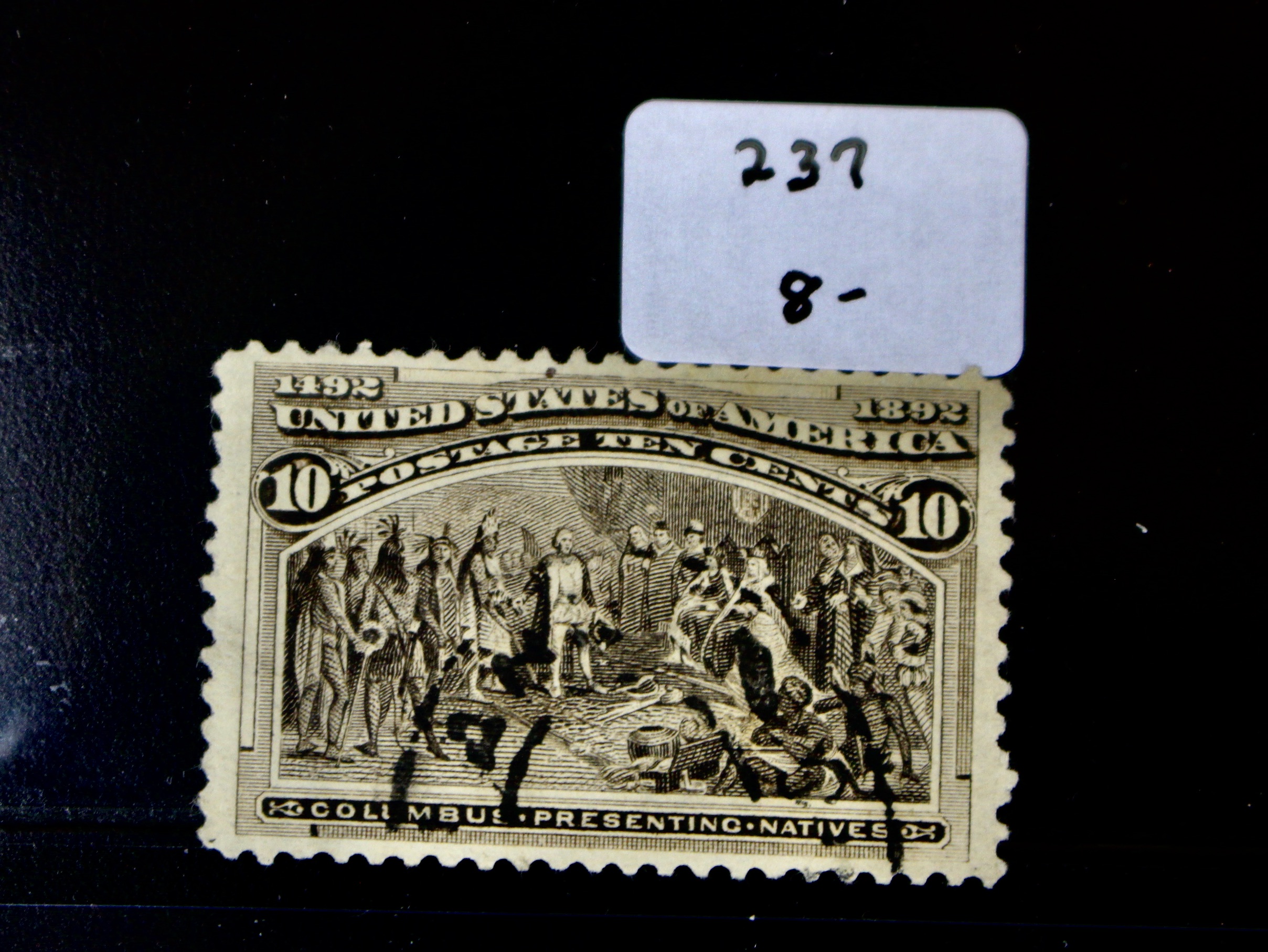 Nine Different Used 1893 Columbian Exposition Postage Stamps