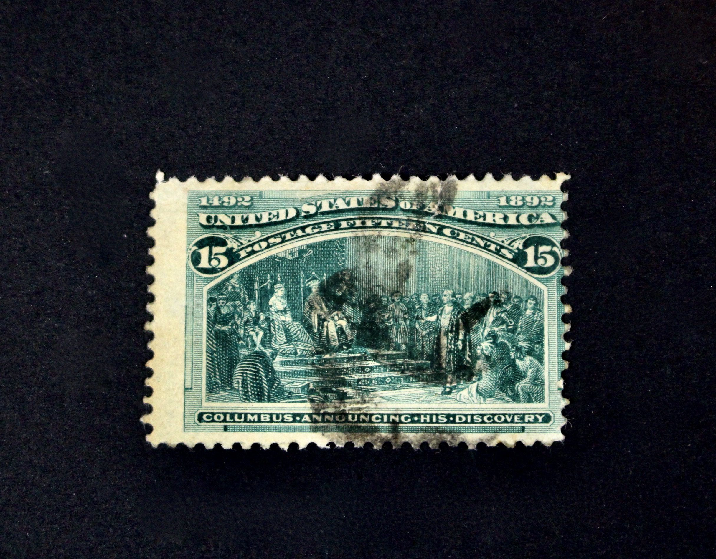 Nine Different Used 1893 Columbian Exposition Postage Stamps