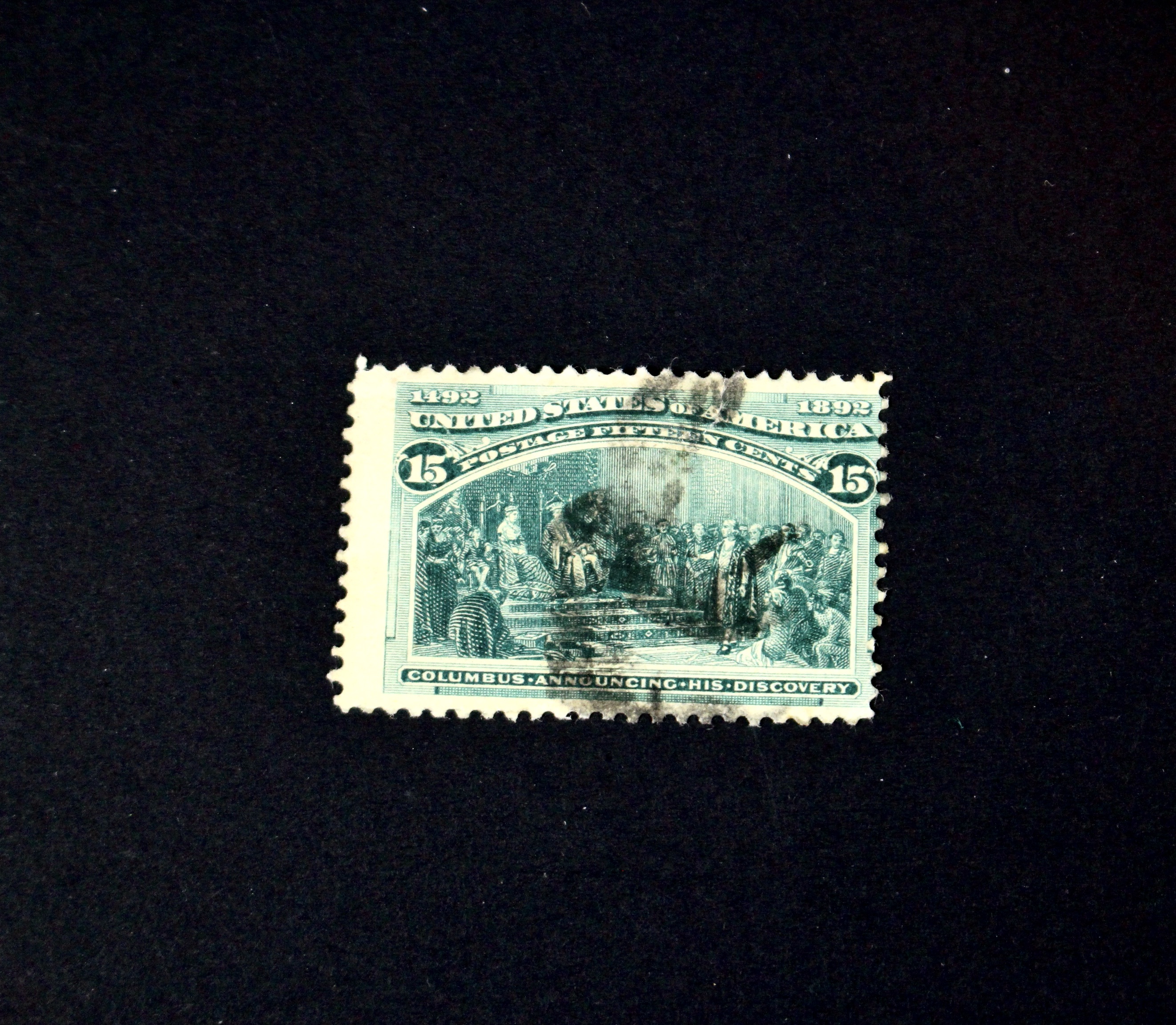 Nine Different Used 1893 Columbian Exposition Postage Stamps