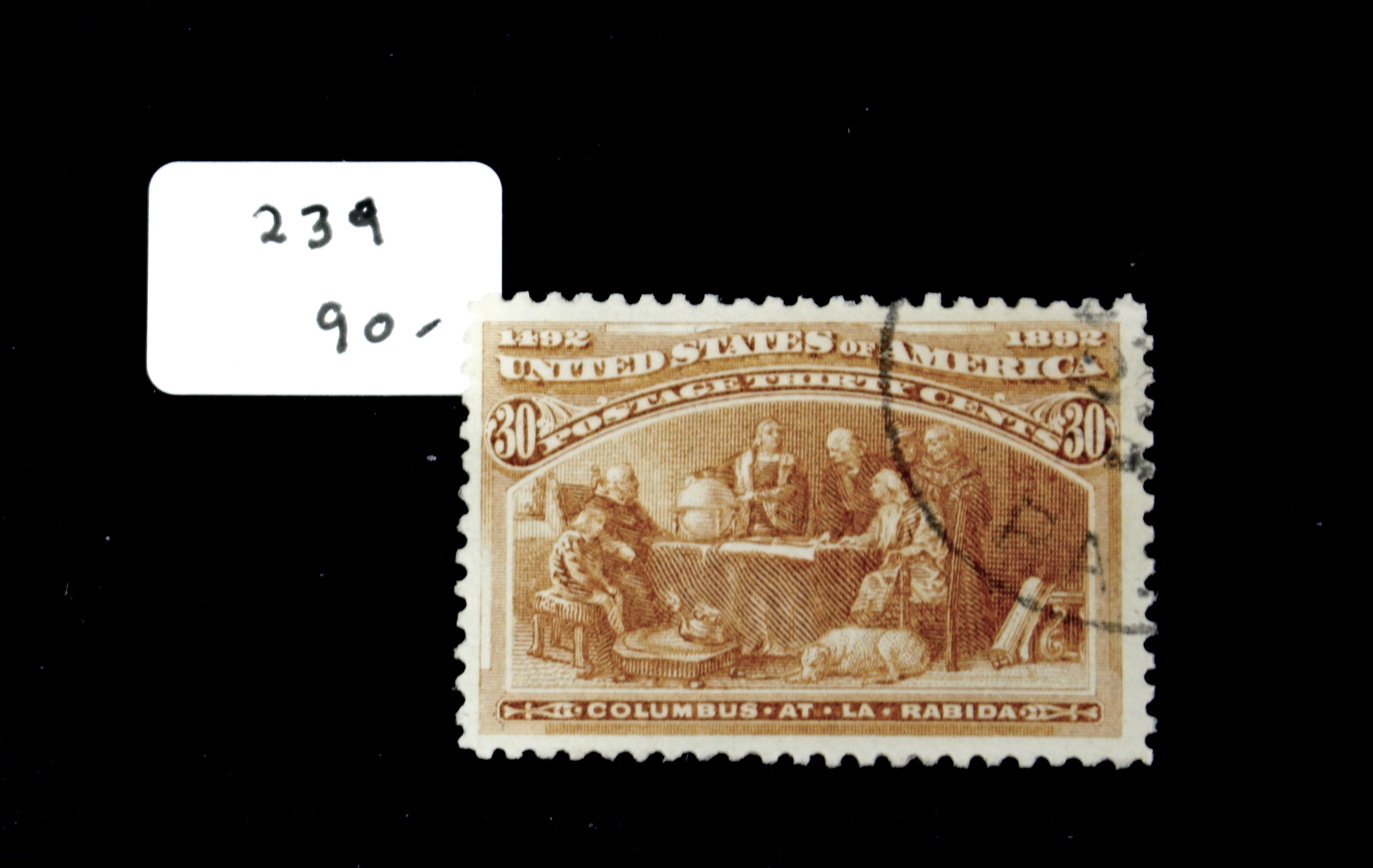 Nine Different Used 1893 Columbian Exposition Postage Stamps