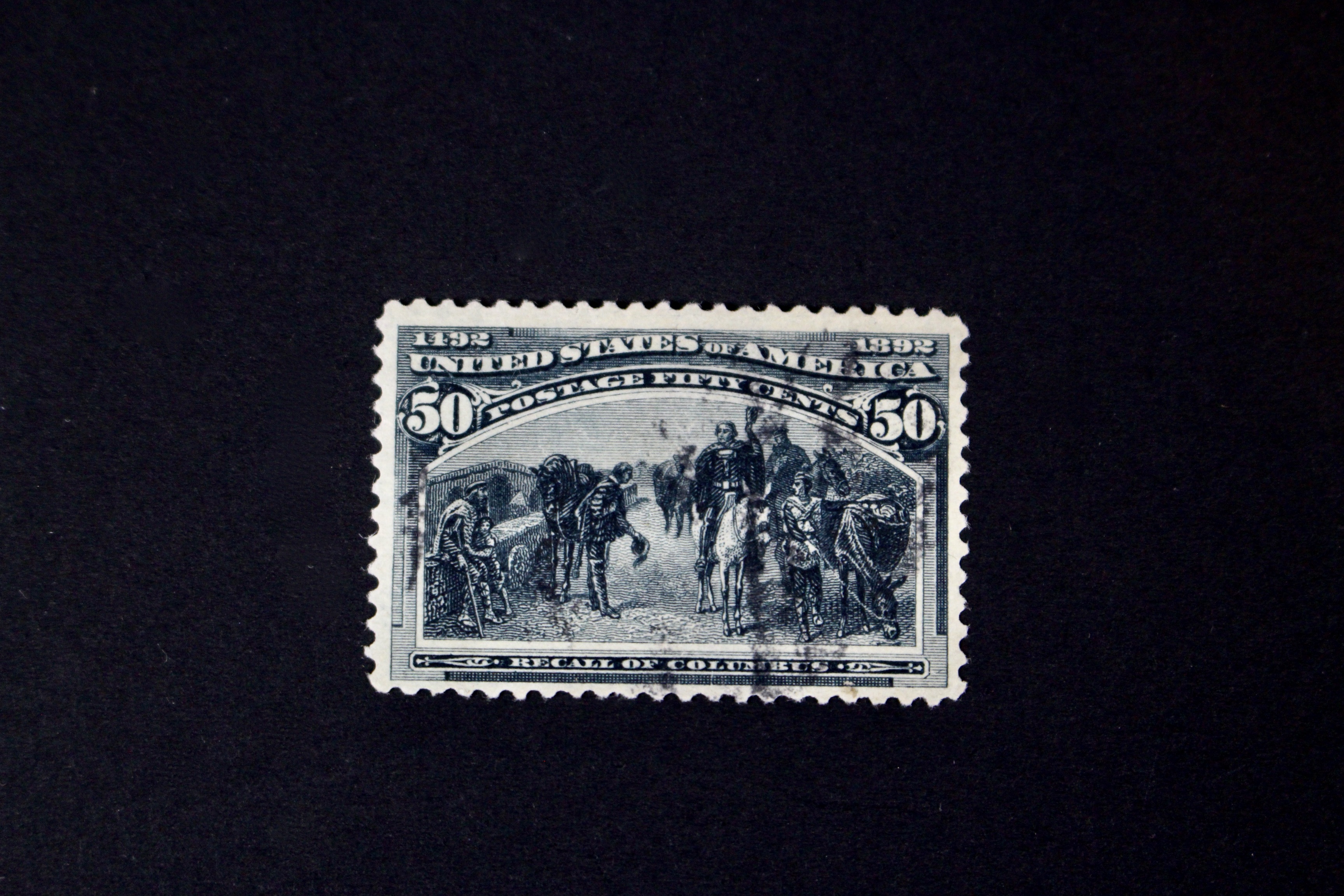 Nine Different Used 1893 Columbian Exposition Postage Stamps