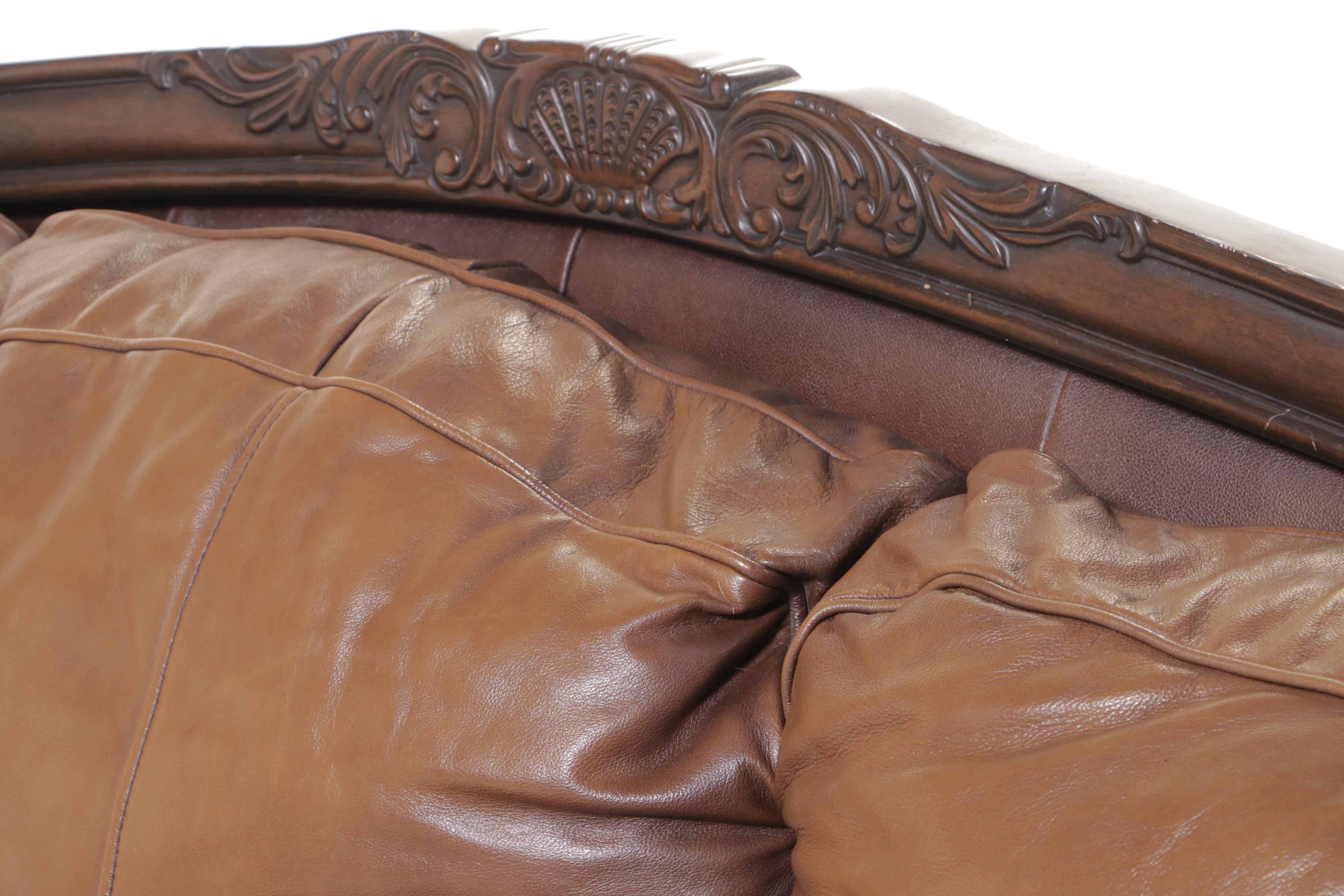 Ashley Furniture Leather Upholstered Sofa