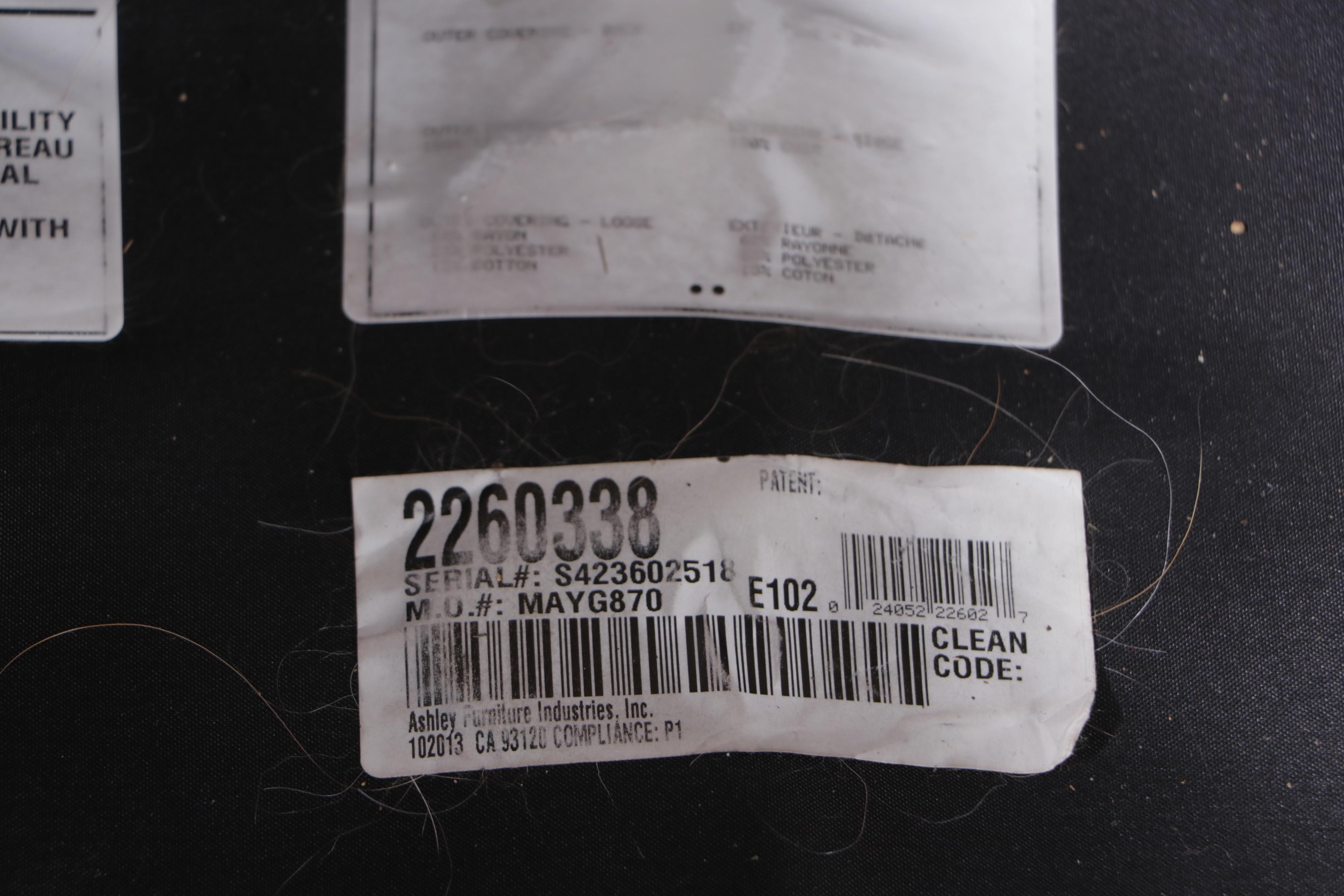 Ashley Furniture Leather Upholstered Sofa