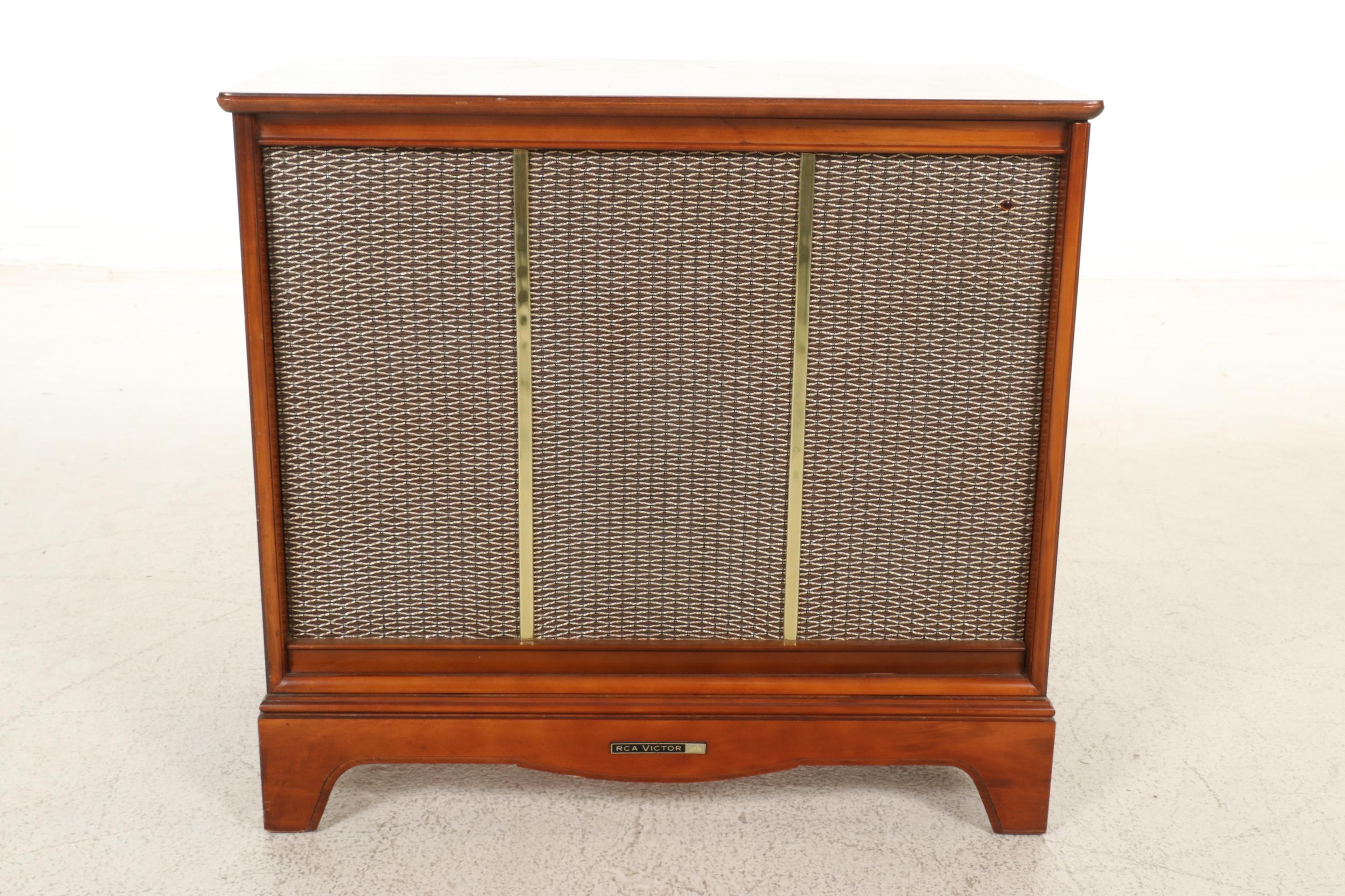 RCA Victor AM/FM "Living Stereo" System in Mahogany Console Cabinet, 1960s