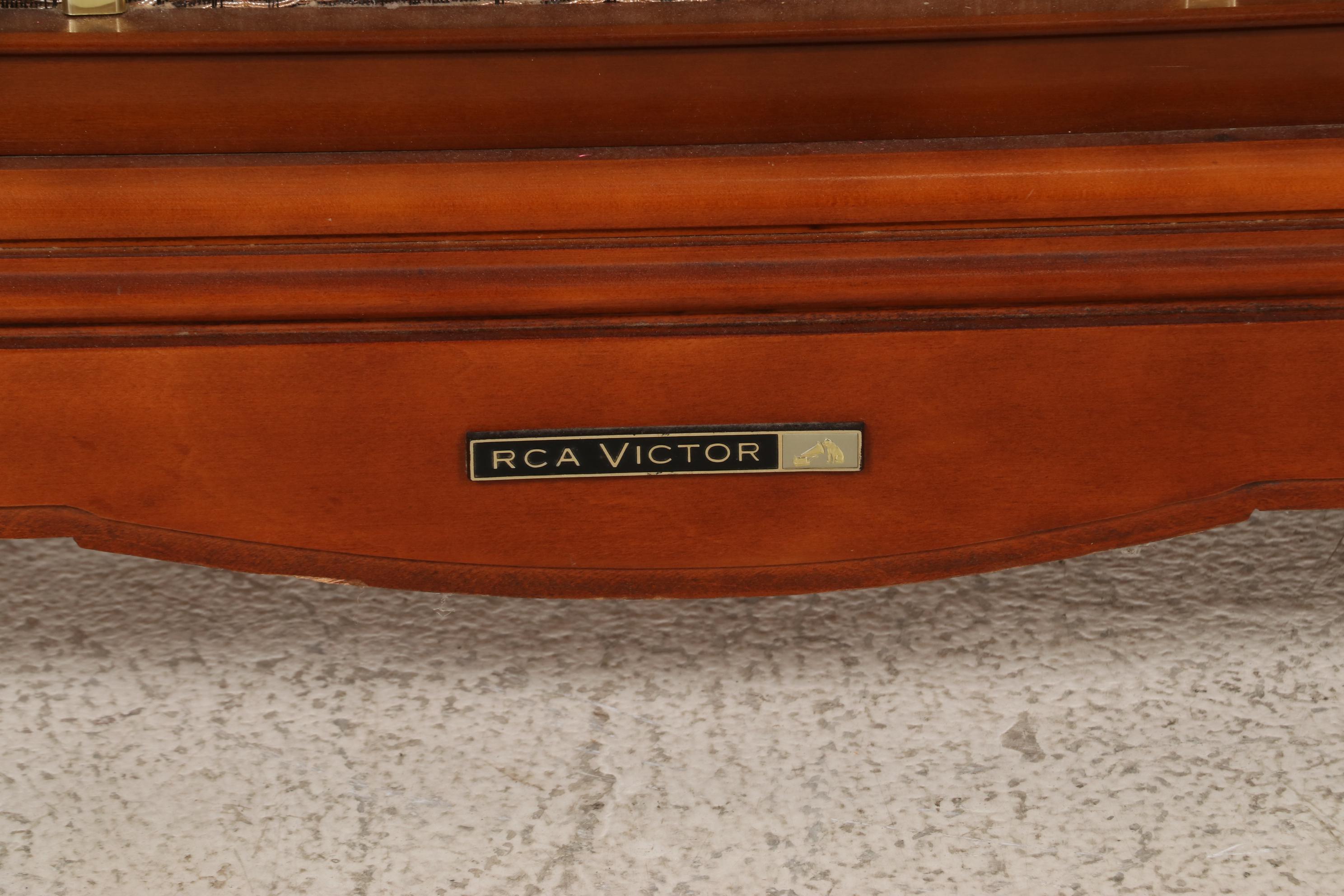 RCA Victor AM/FM "Living Stereo" System in Mahogany Console Cabinet, 1960s