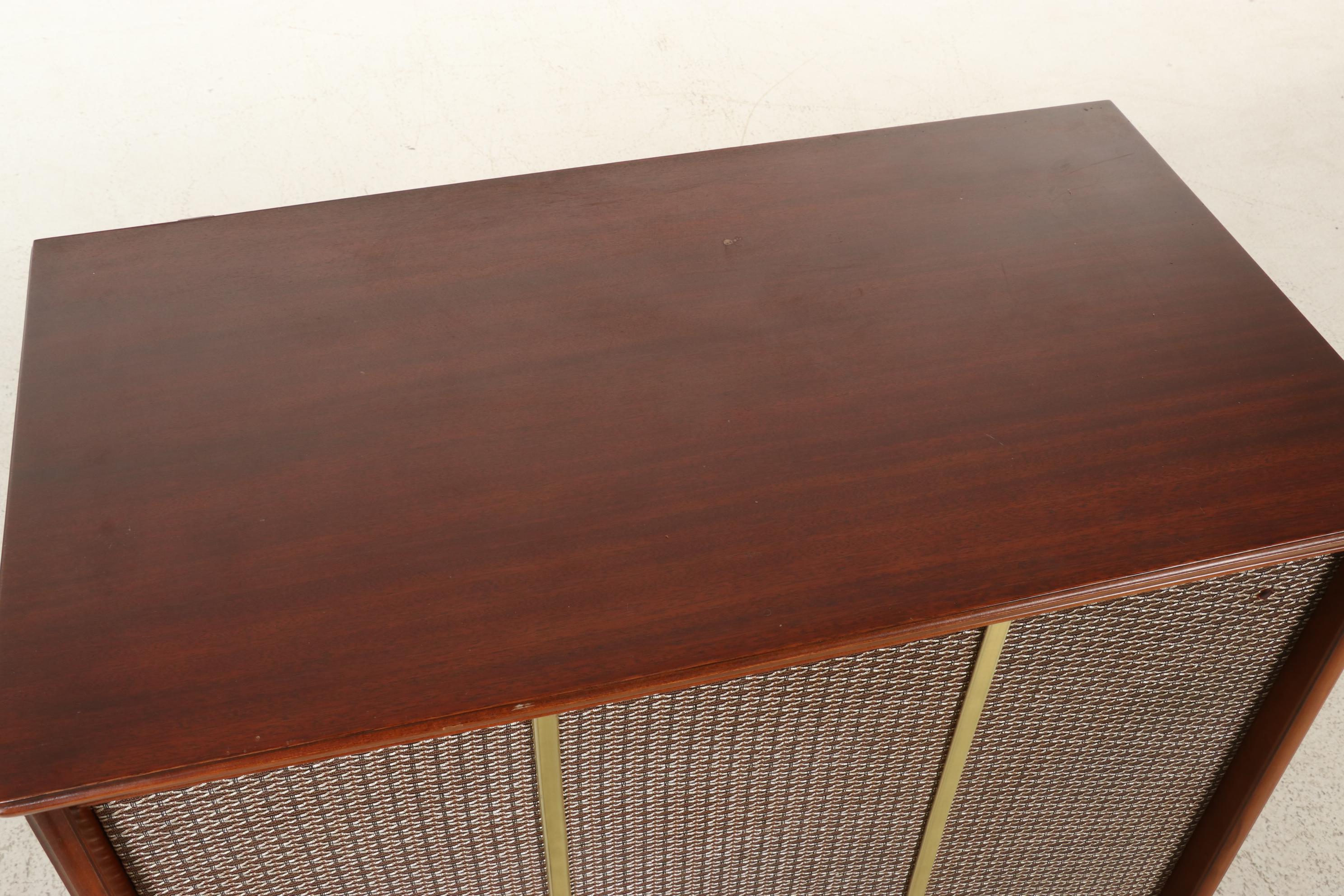 RCA Victor AM/FM "Living Stereo" System in Mahogany Console Cabinet, 1960s