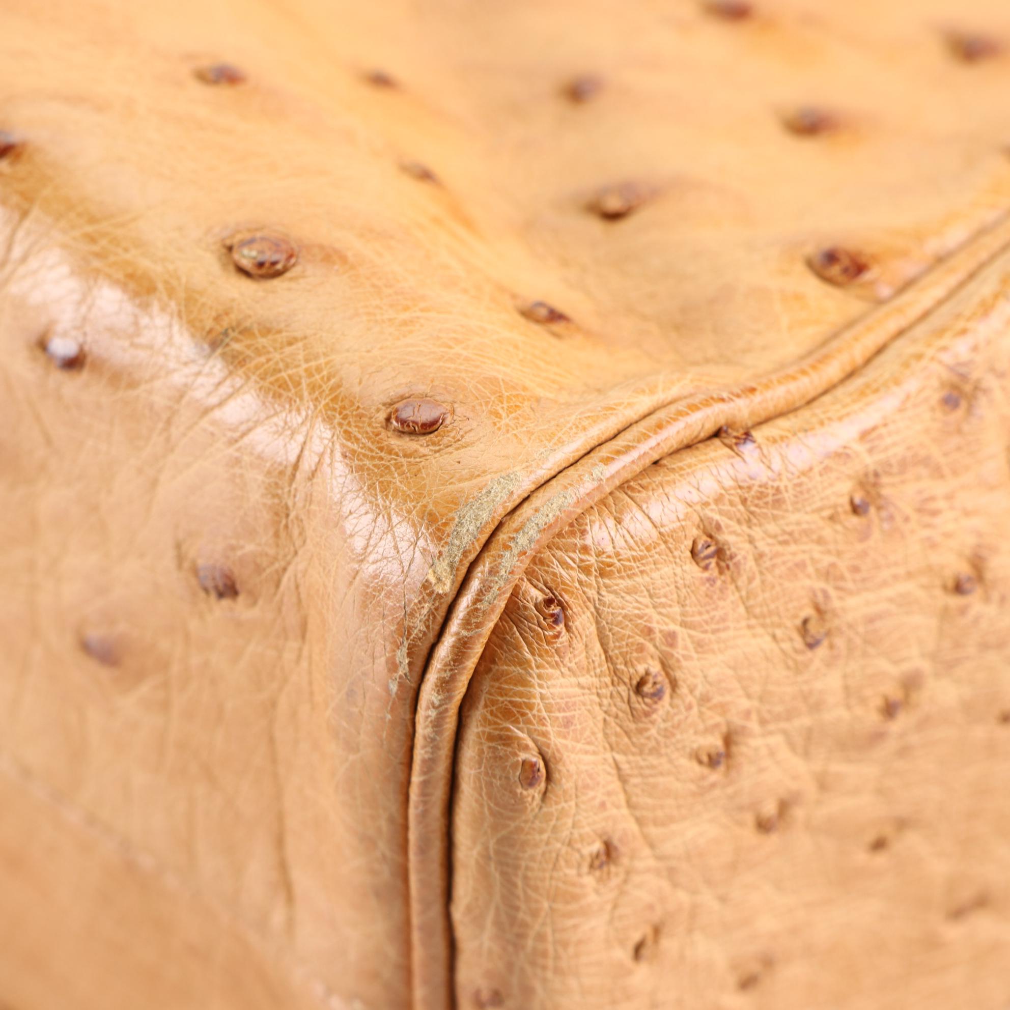 Chanel CC Chain Shoulder Bag in Ostrich Skin Leather