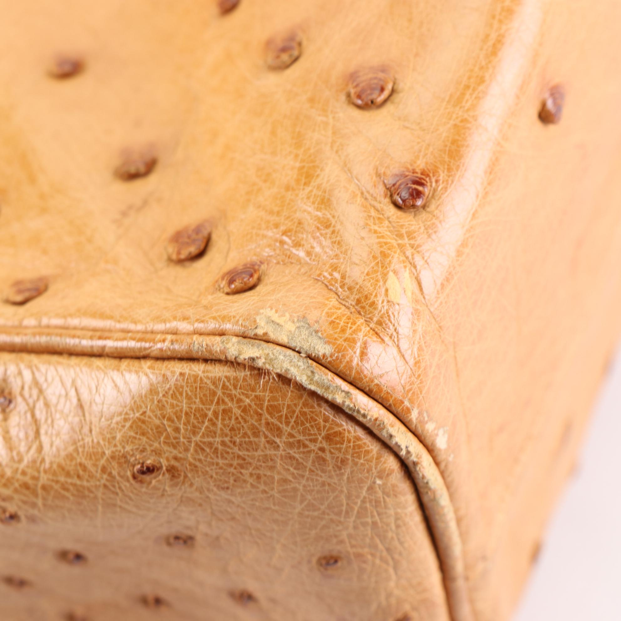 Chanel CC Chain Shoulder Bag in Ostrich Skin Leather