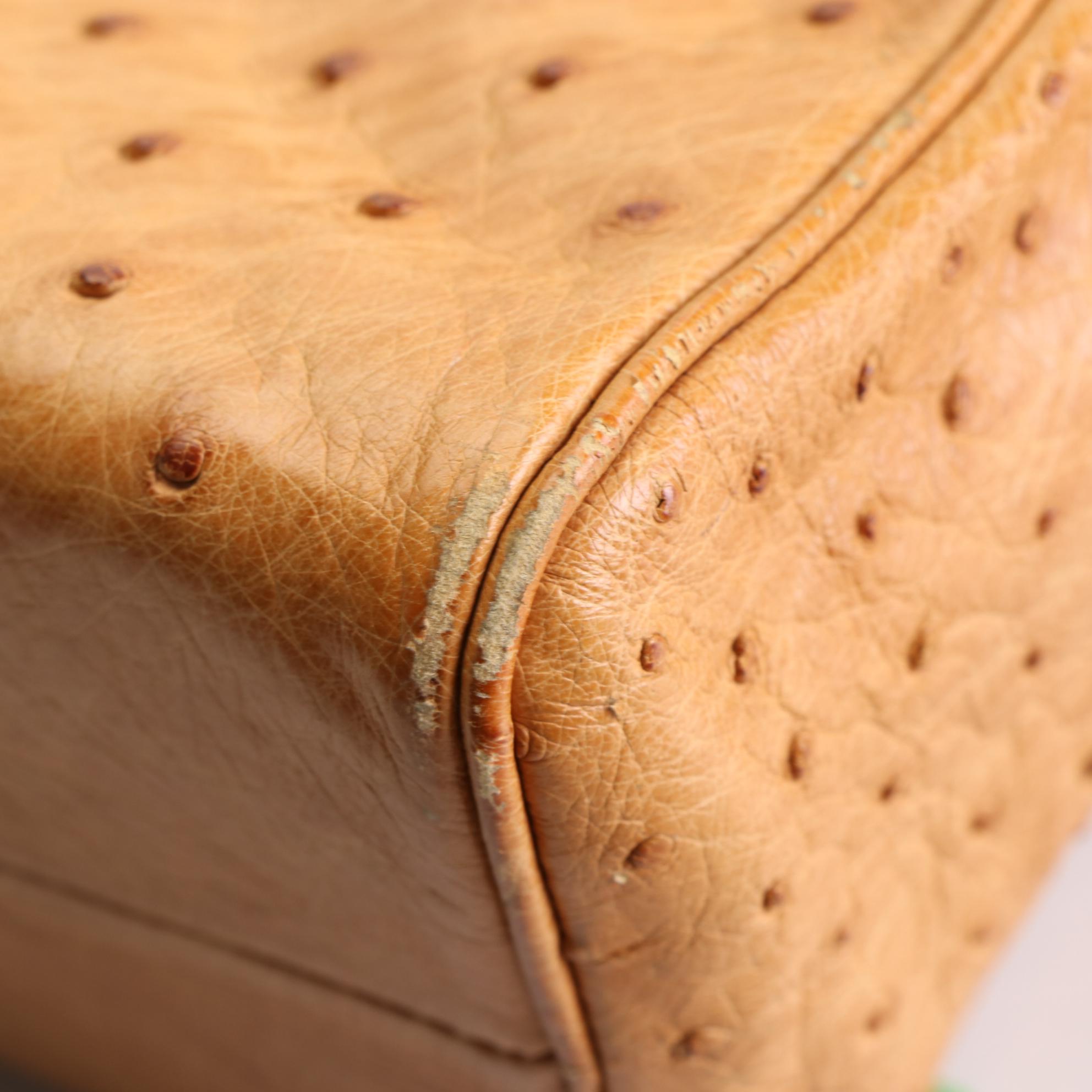 Chanel CC Chain Shoulder Bag in Ostrich Skin Leather