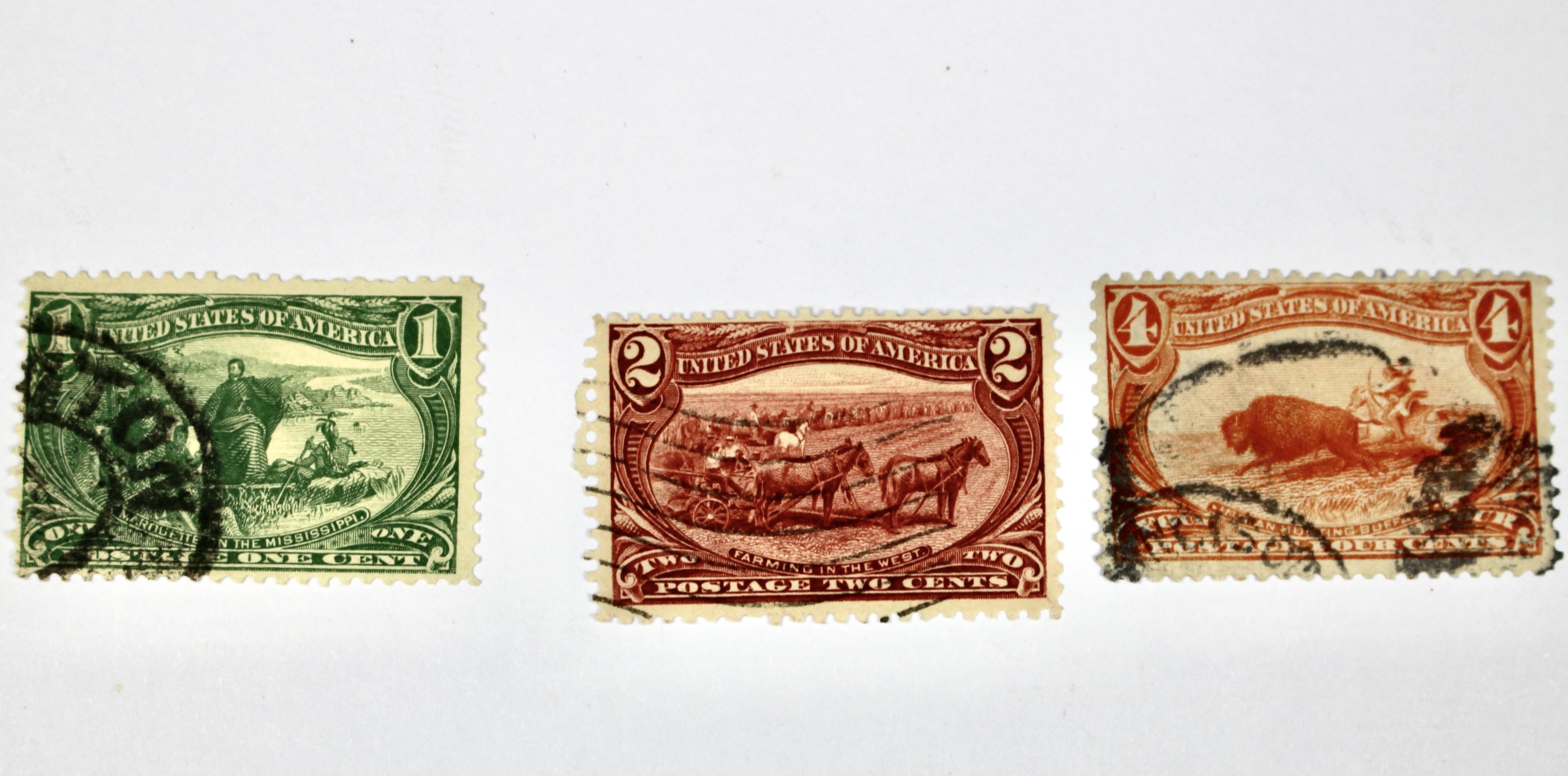 Used Trans-Mississippi, Pan American and Early Airmail Postage Stamps