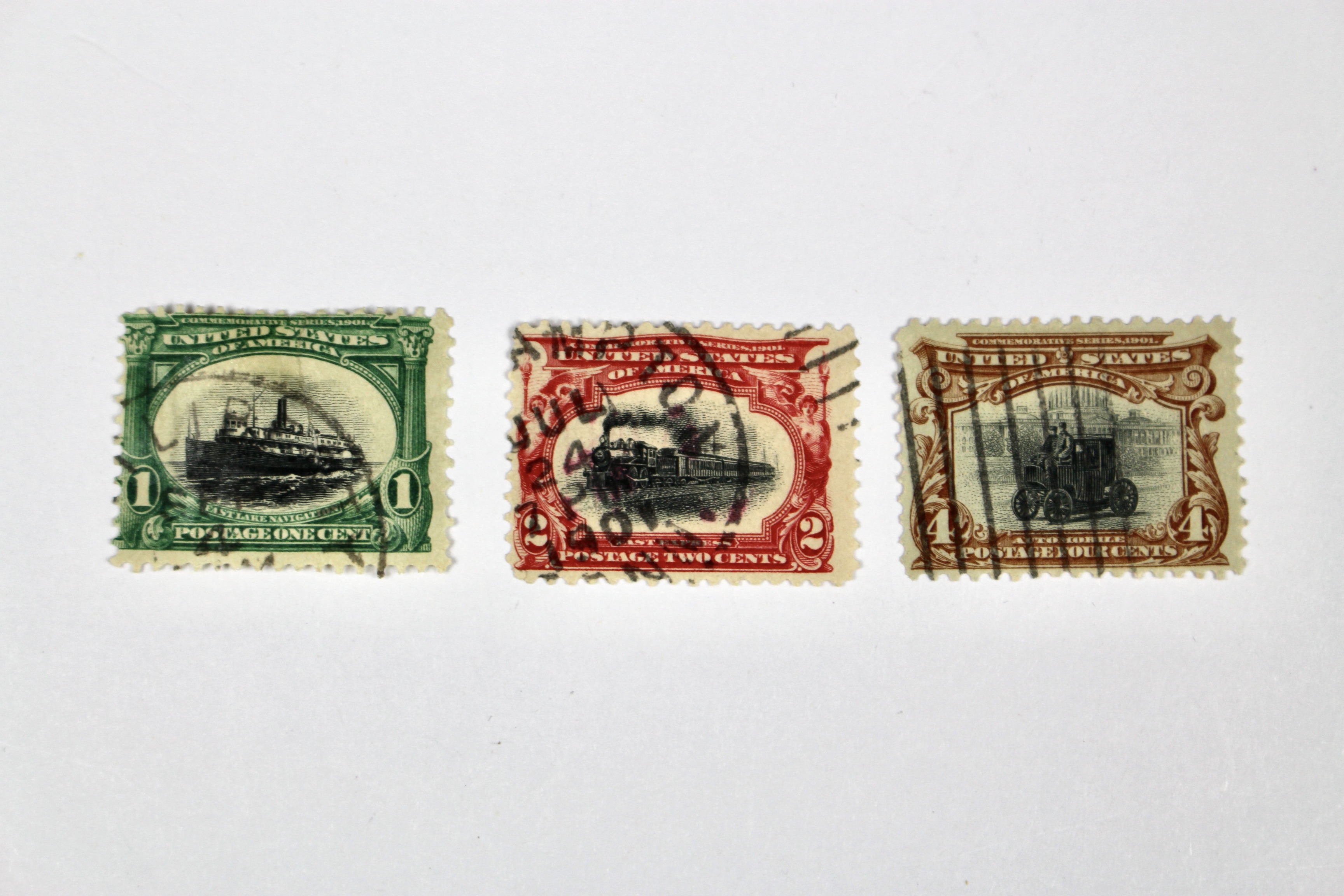 Used Trans-Mississippi, Pan American and Early Airmail Postage Stamps