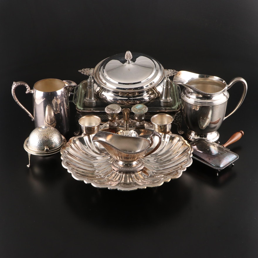 Silver Plate Pitchers and Other Serveware