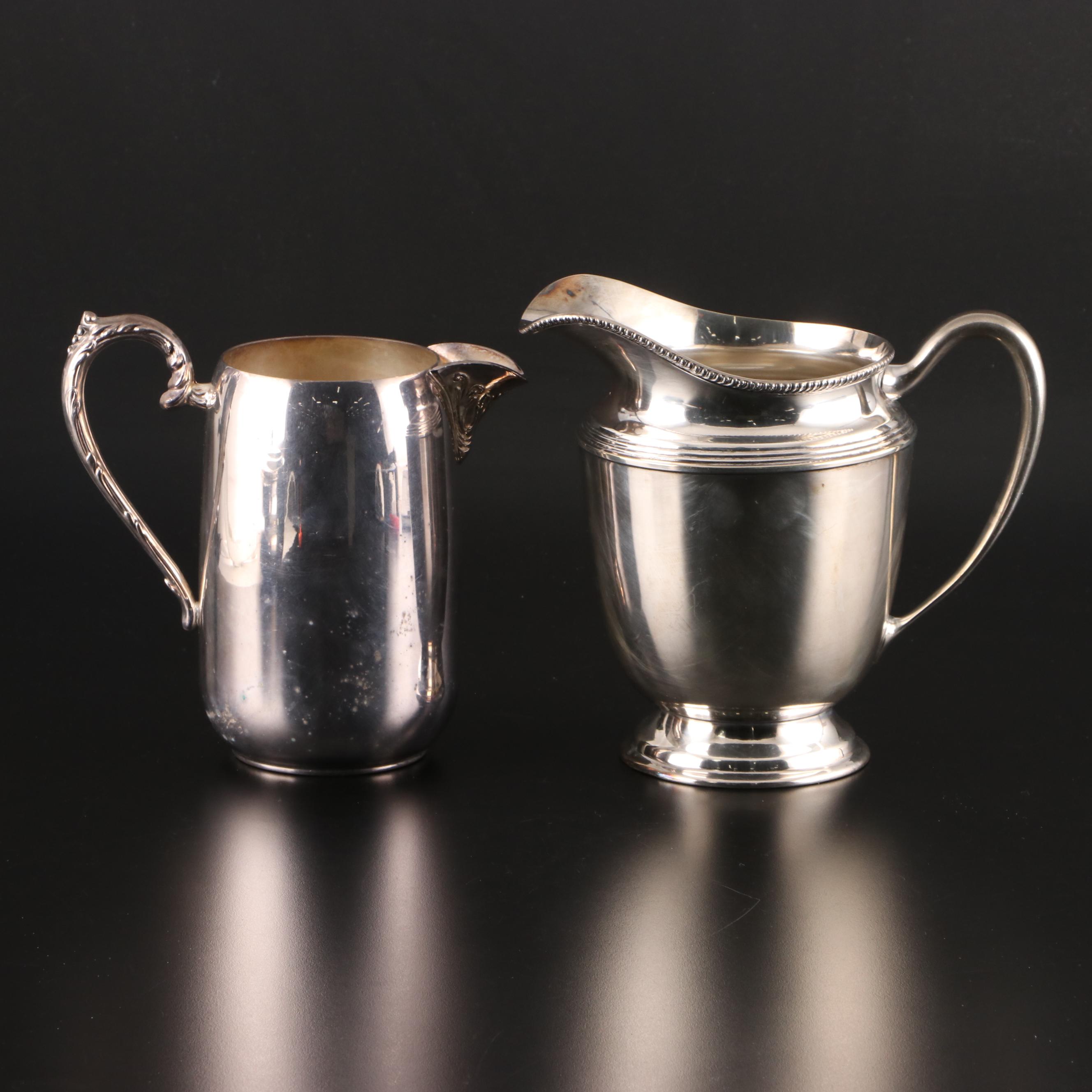 Silver Plate Pitchers and Other Serveware