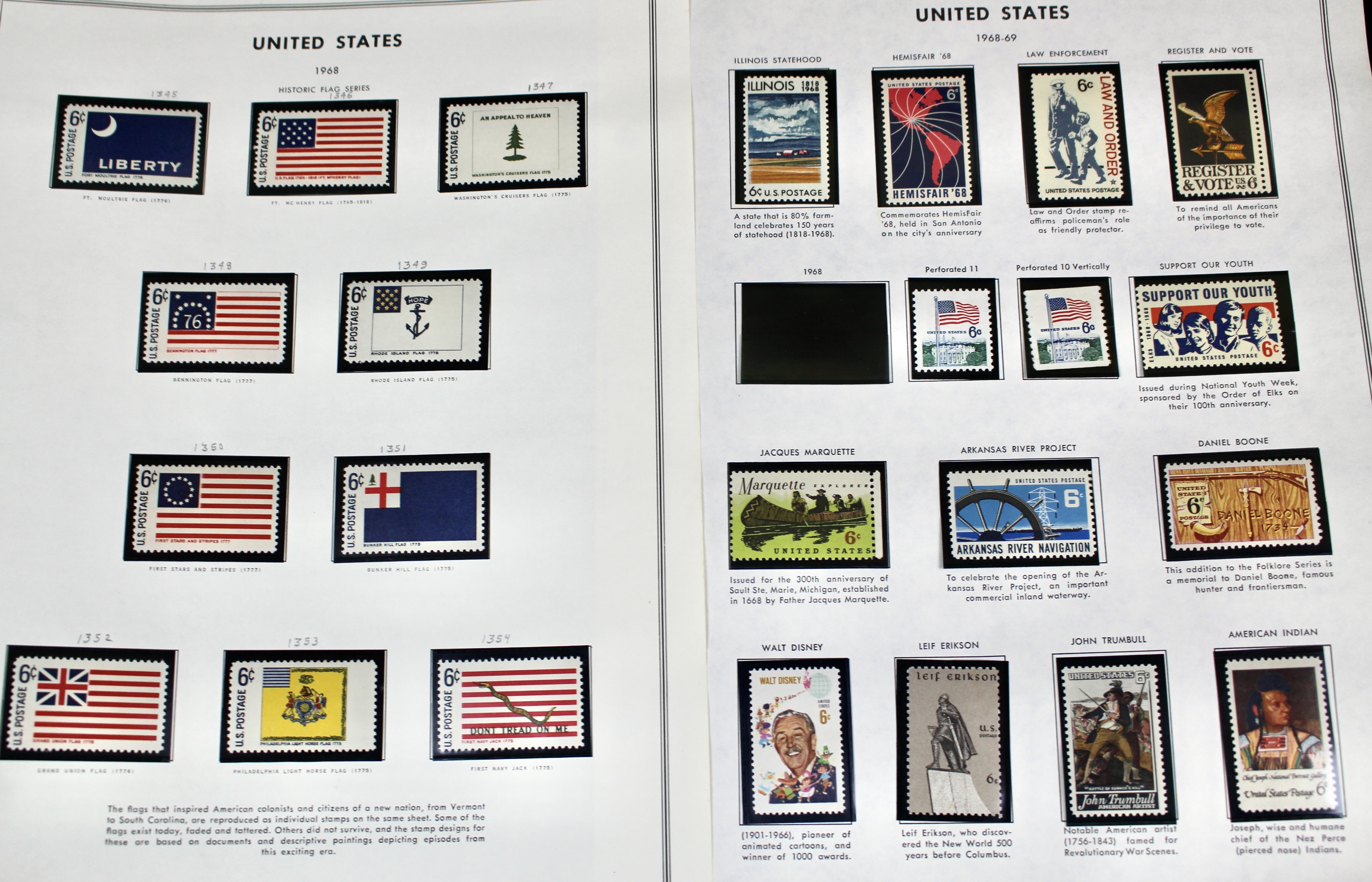 Mint Condition U.S. Postage Stamp Collection, 1940 to 1988