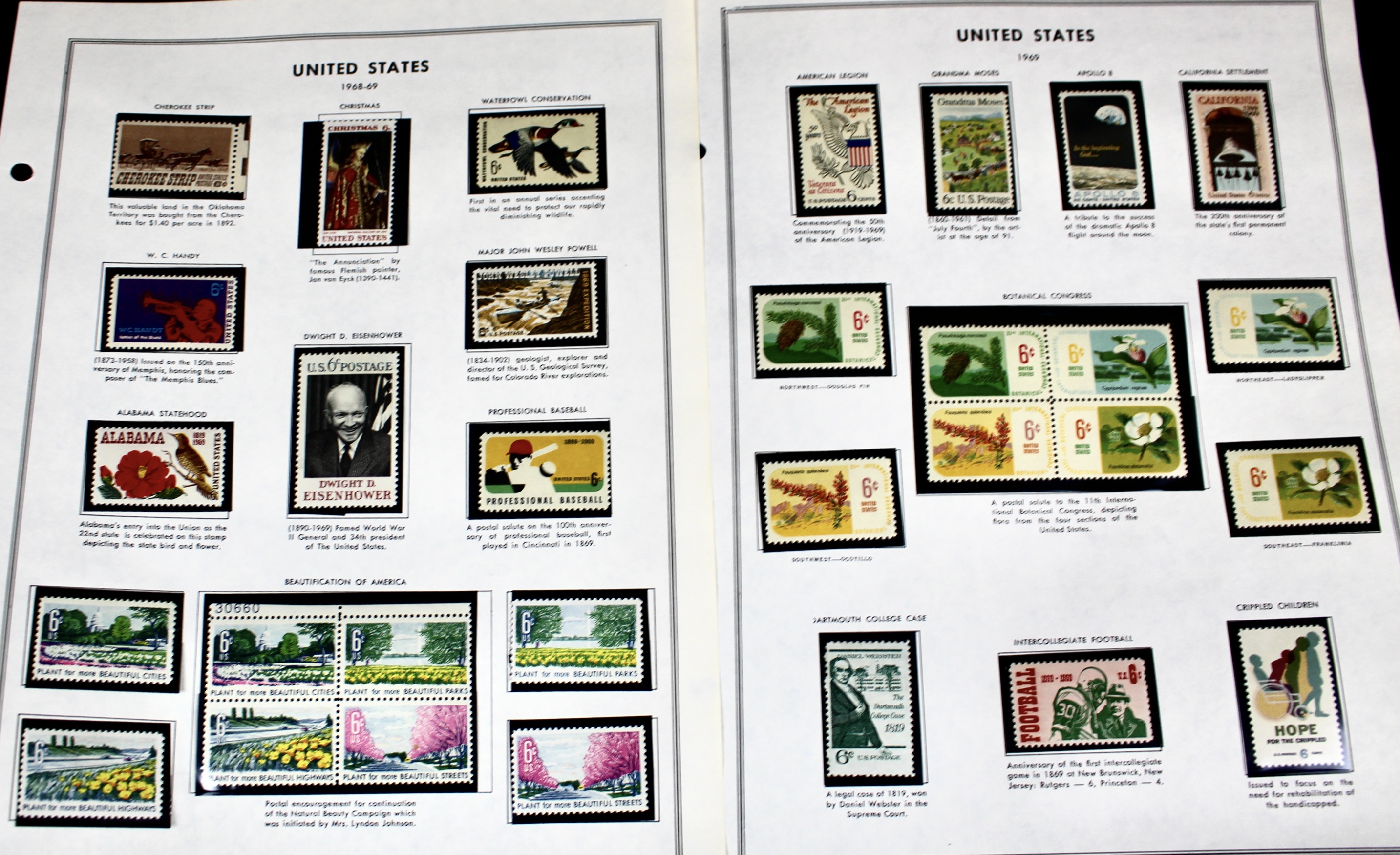 Mint Condition U.S. Postage Stamp Collection, 1940 to 1988