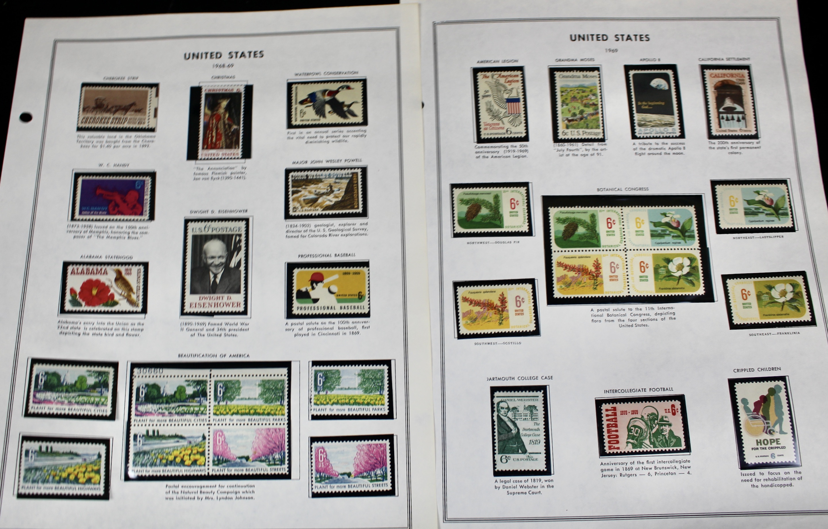Mint Condition U.S. Postage Stamp Collection, 1940 to 1988