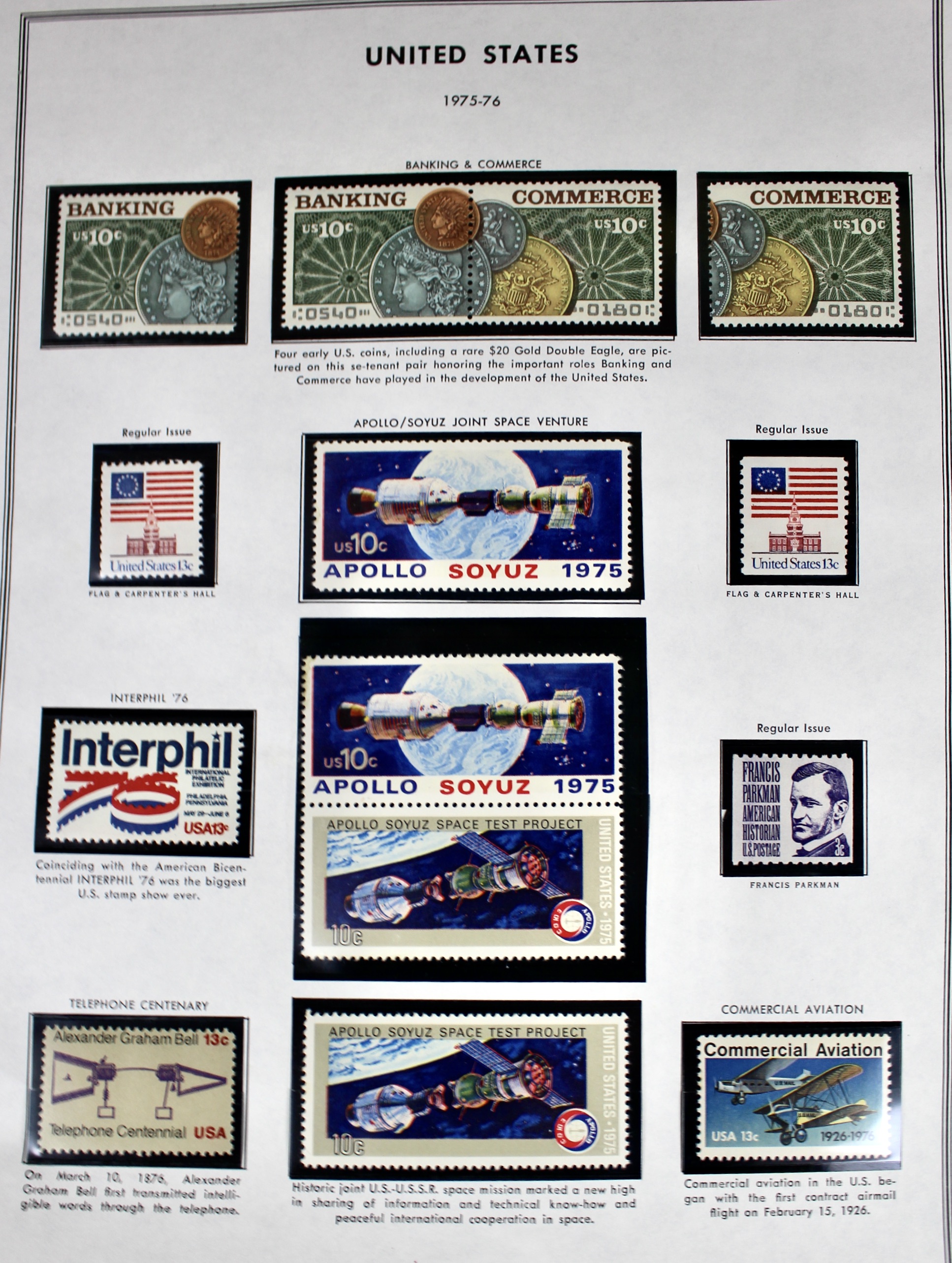 Mint Condition U.S. Postage Stamp Collection, 1940 to 1988